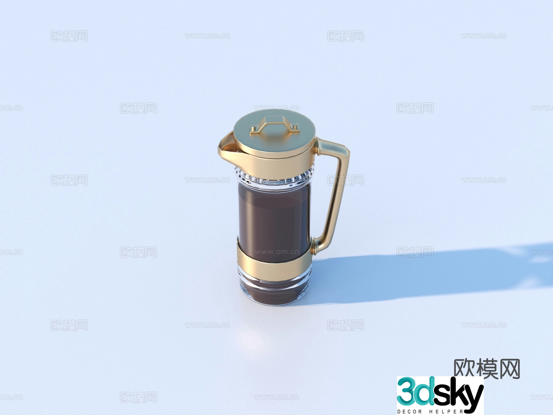 Glass bottle food bottle oil bottle 3D model