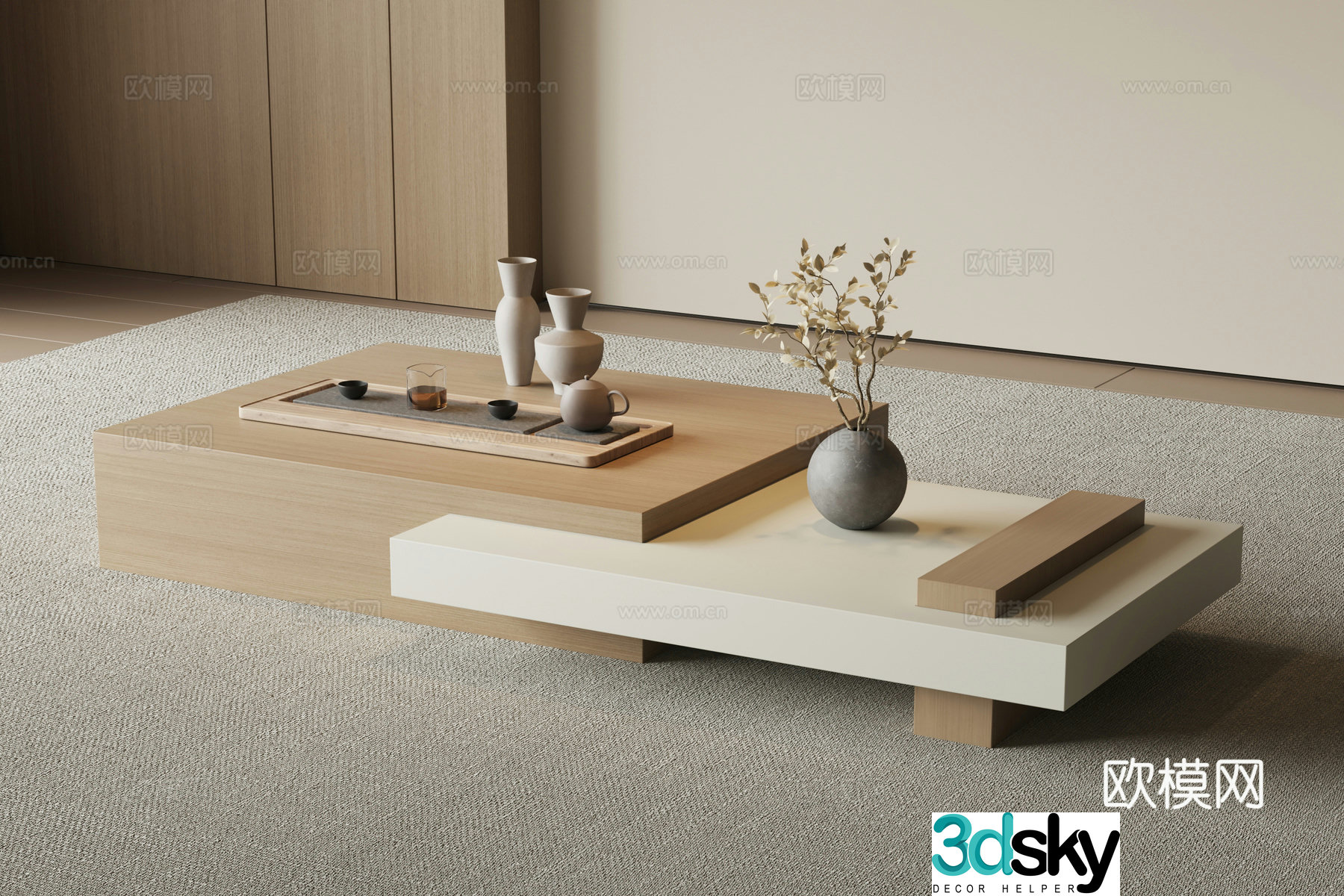 New Chinese coffee table 3D model