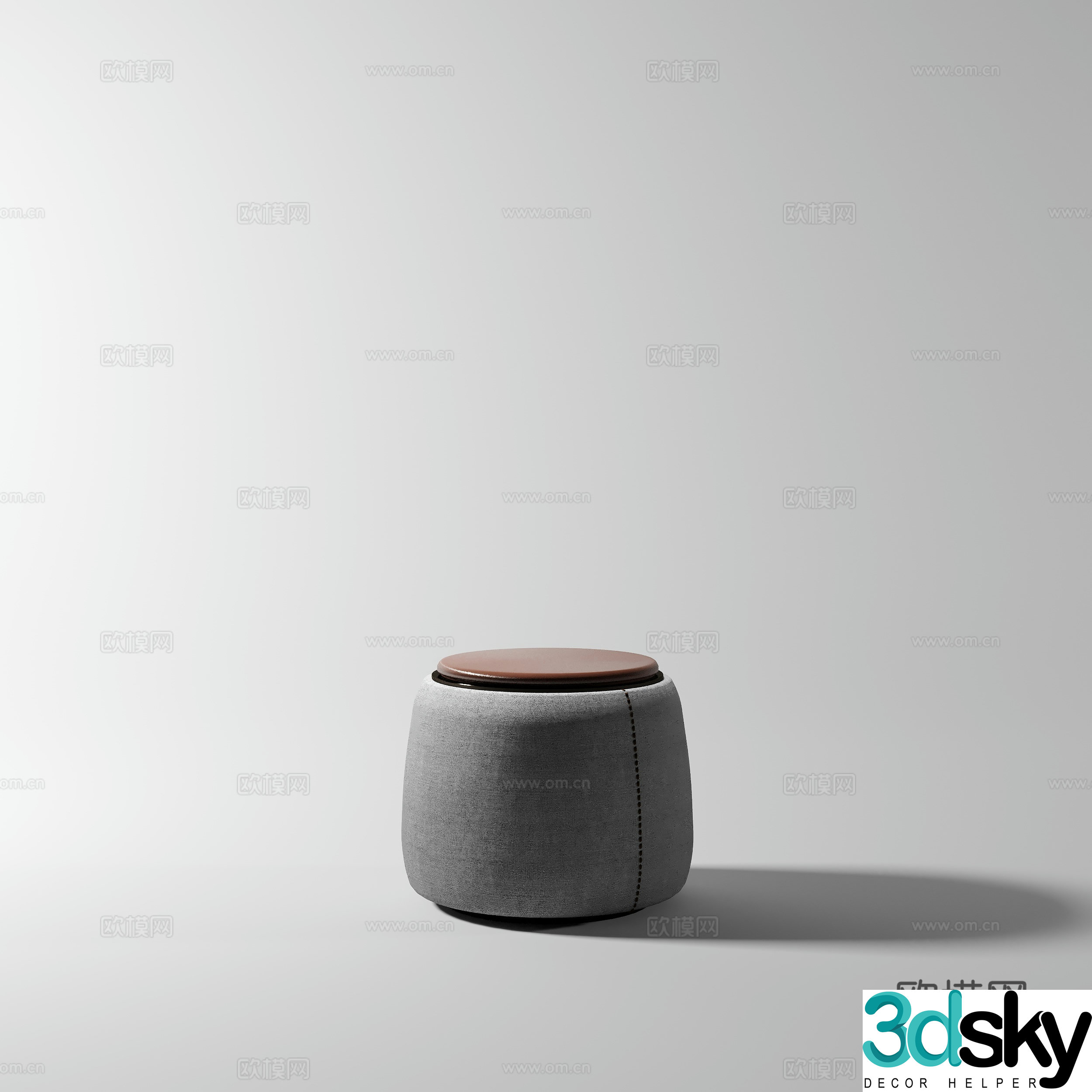 Modern stool sofa stool 3D model