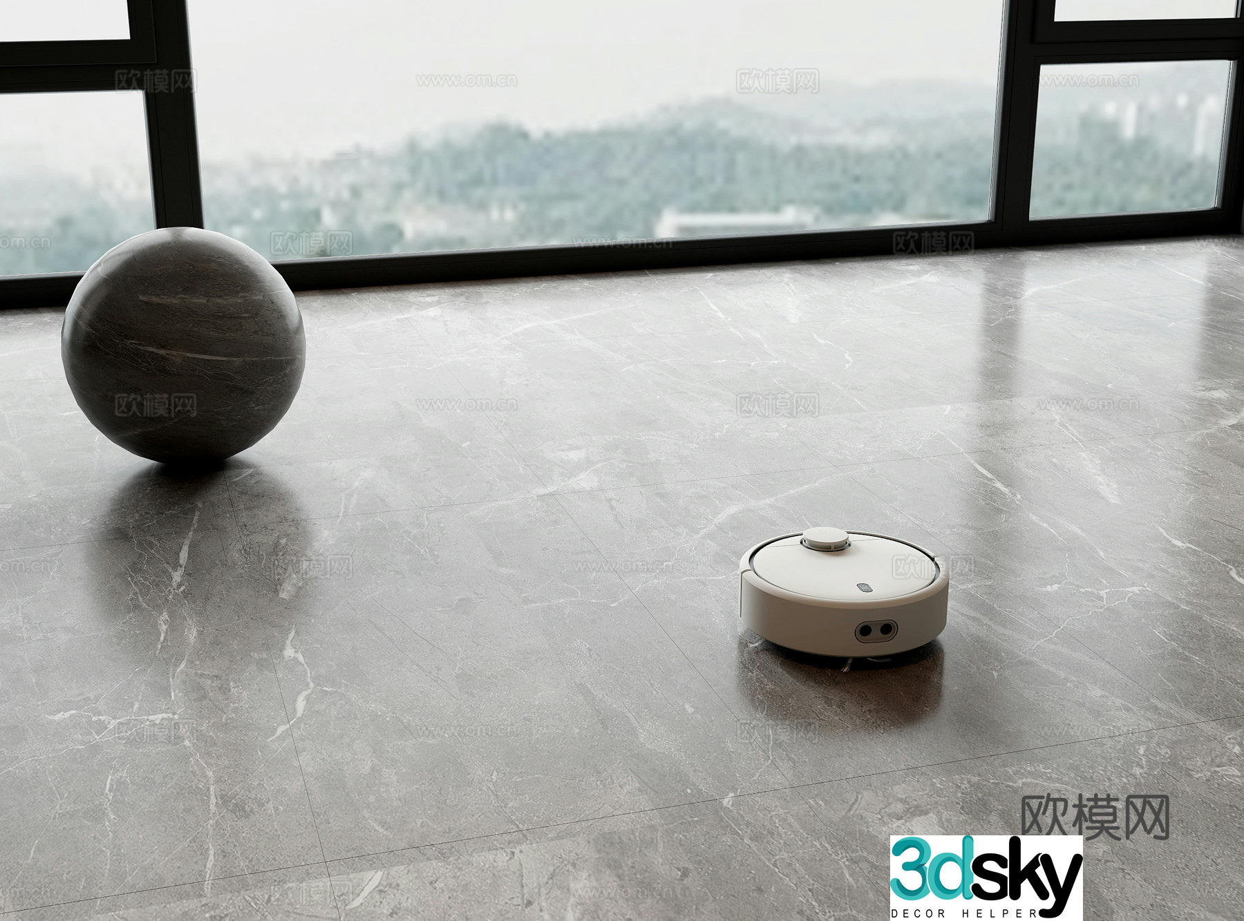 Modern floor tiles 3d model
