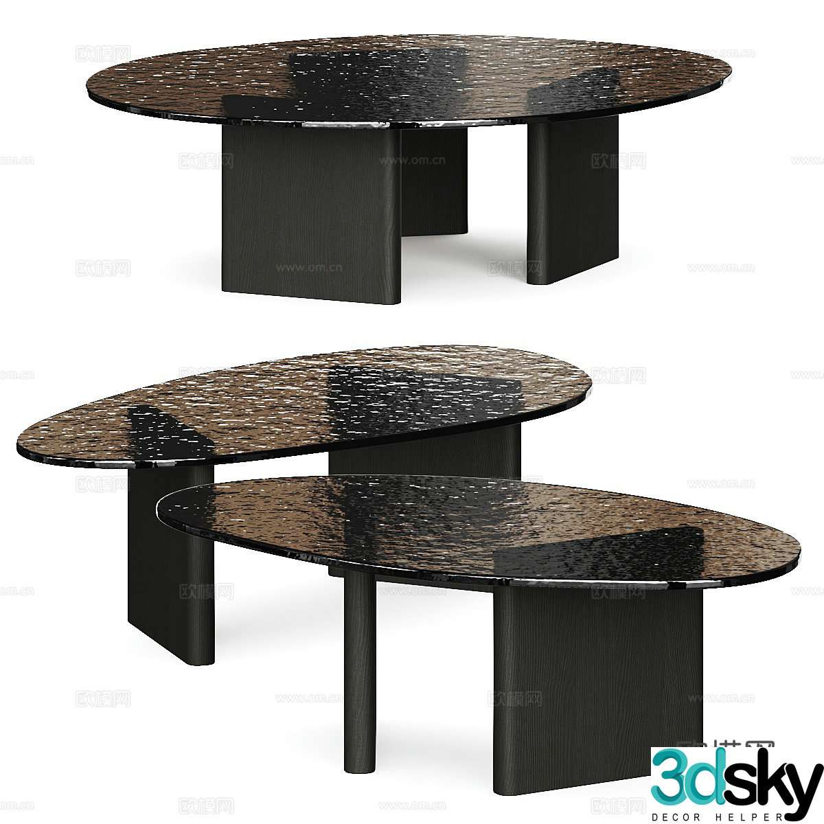 Modern mother-child coffee table 3d model