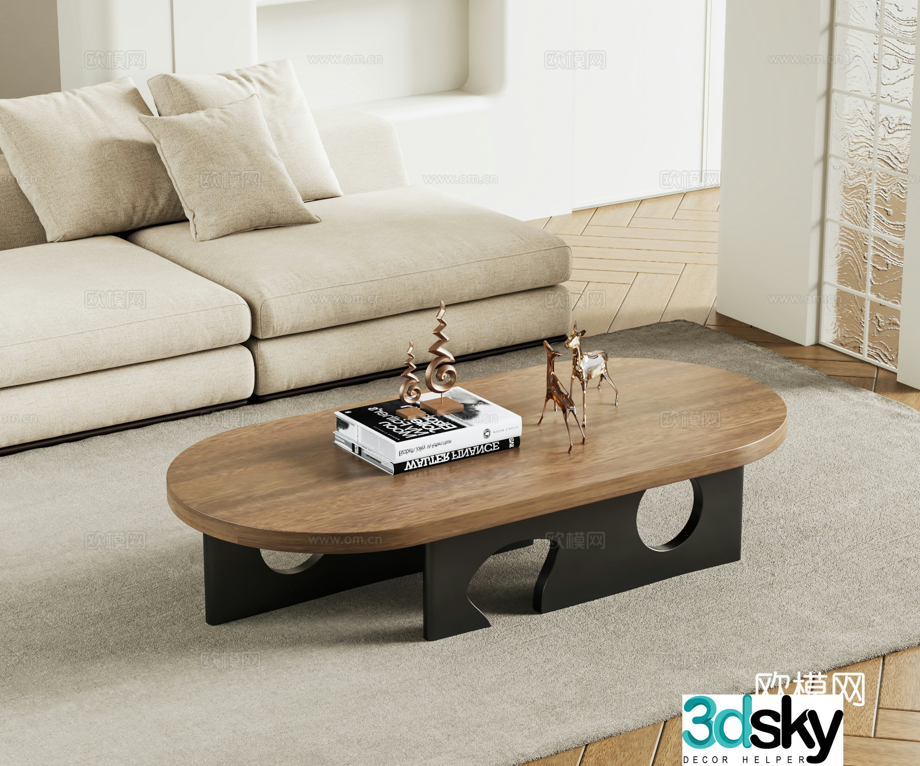 Modern coffee table 3d model