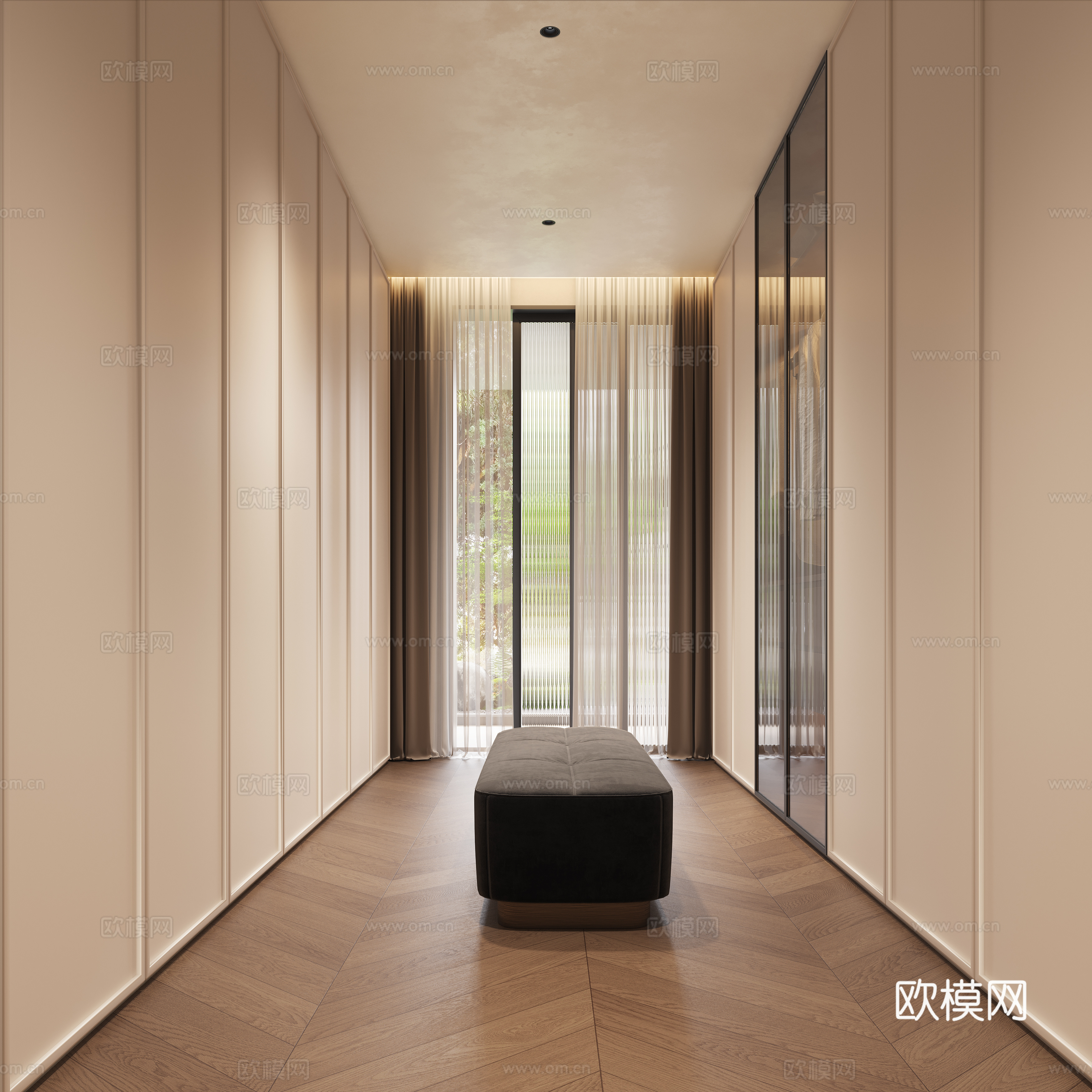 Modern cloakroom 3d model