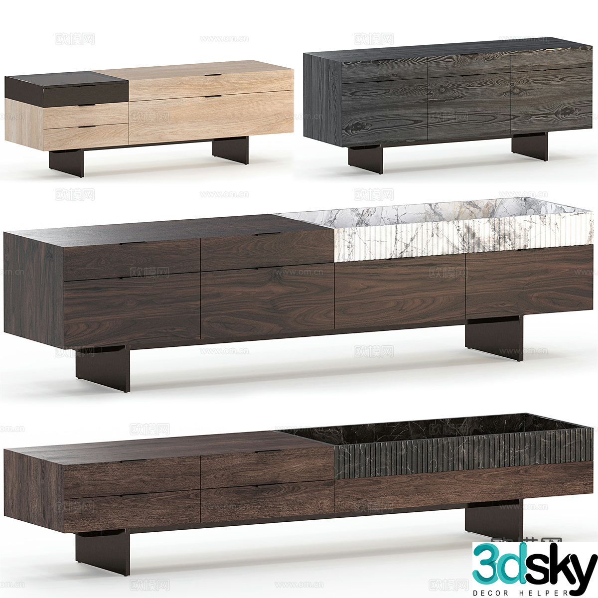 New Chinese TV cabinet 3D model