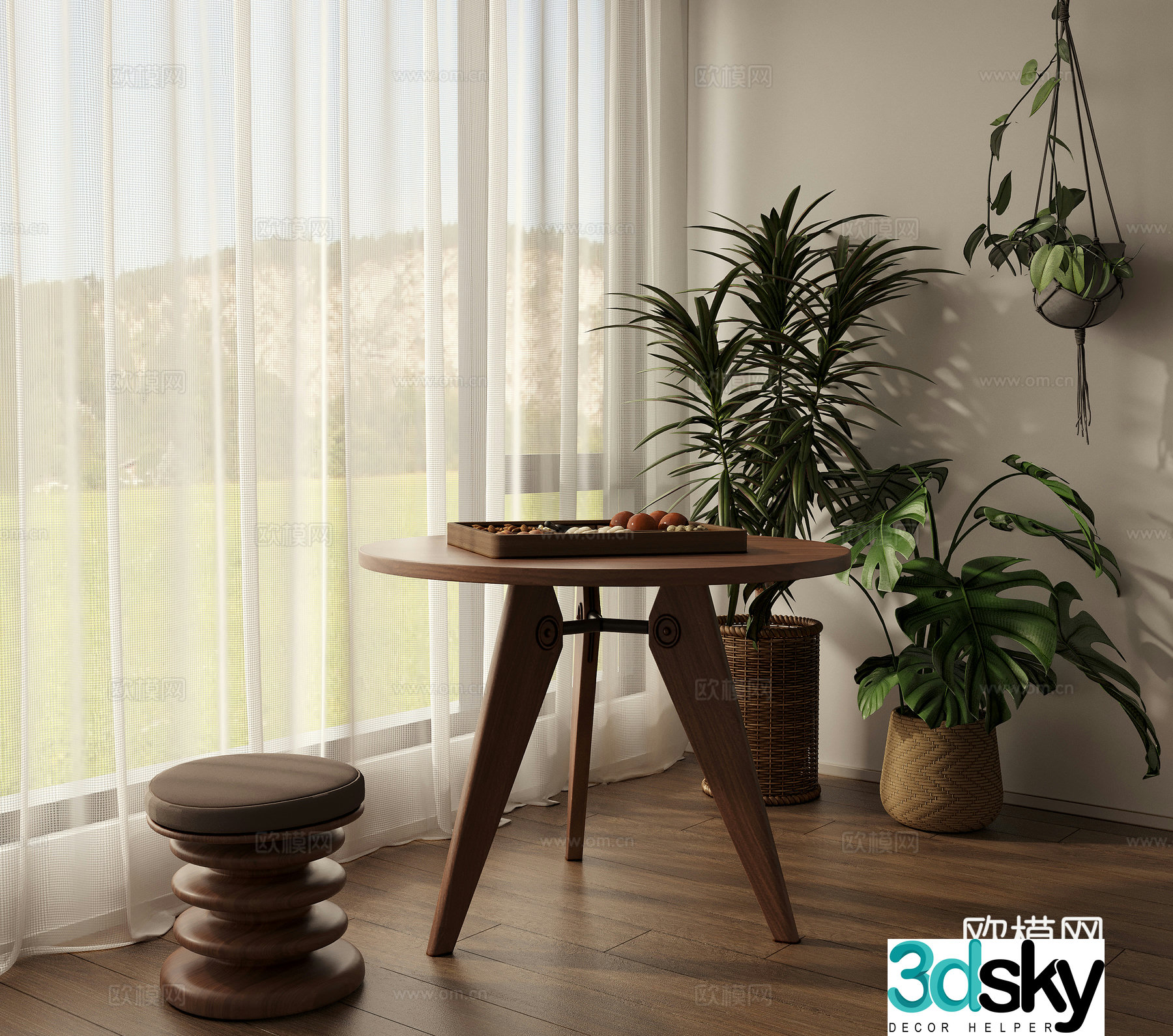 3D model of medieval style round