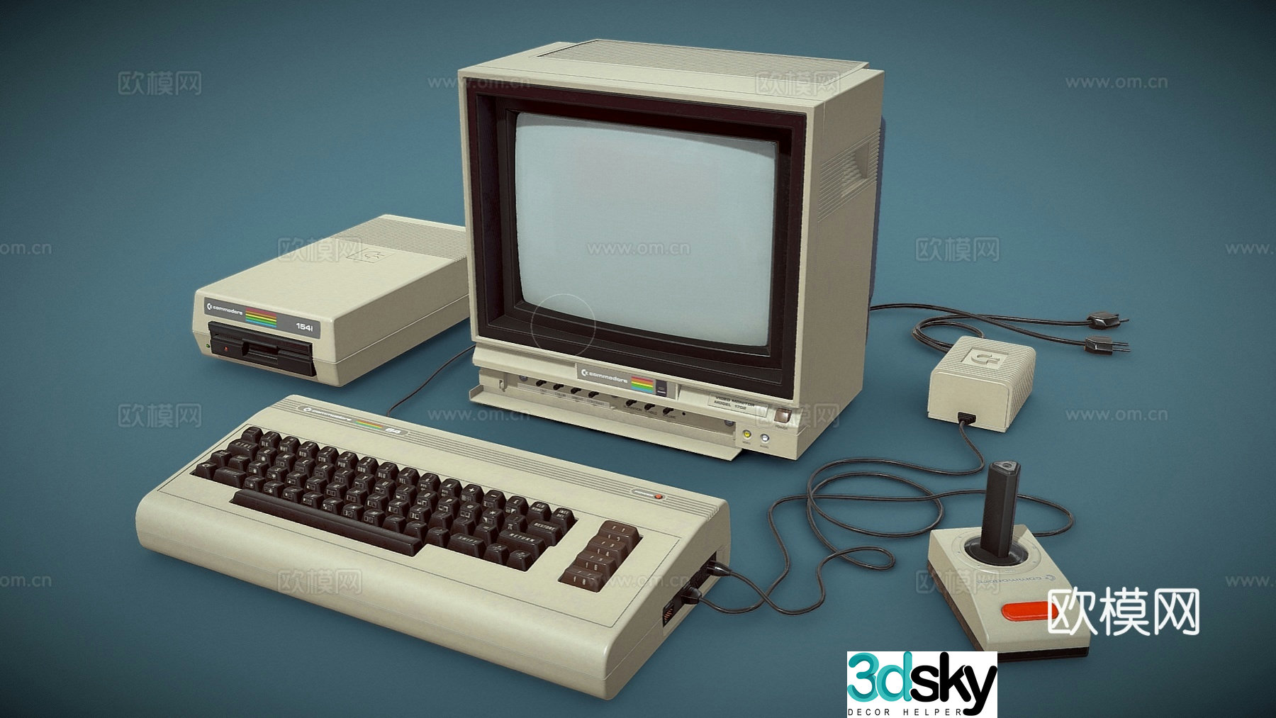 Computer desktop computer old computer nostalgic computer retro computer 3D model