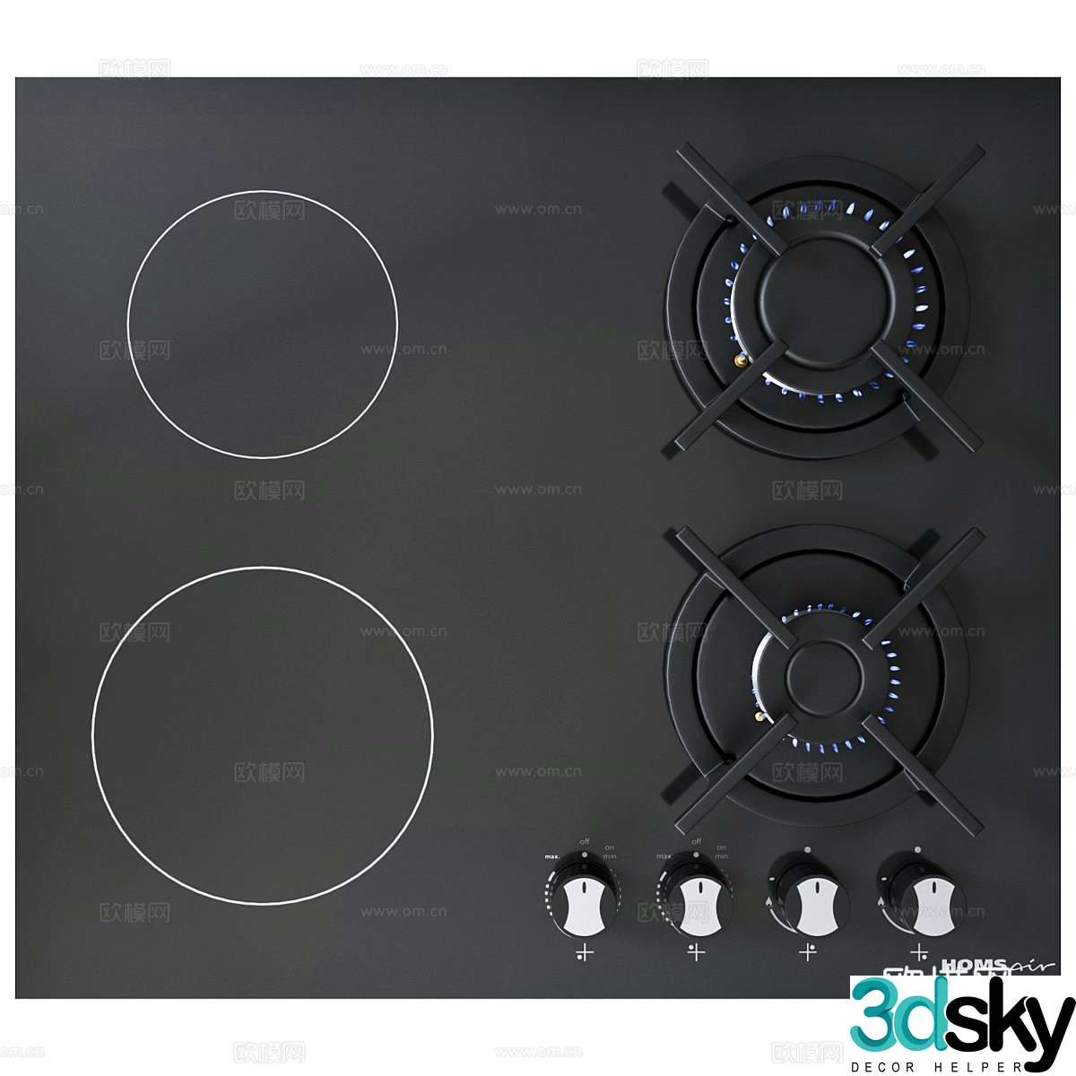 3D model of stove kitchenware
