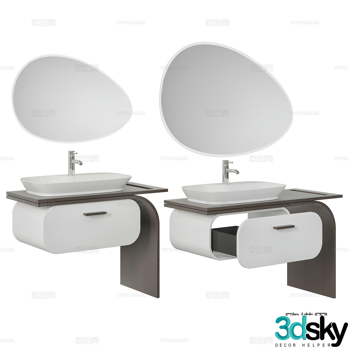 Modern bathroom cabinet 3D model