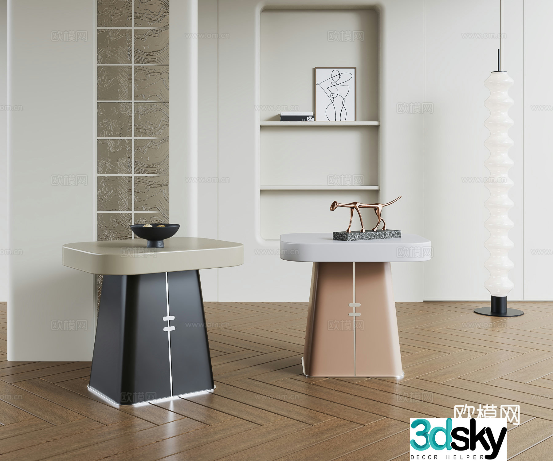 Modern side table 3D model