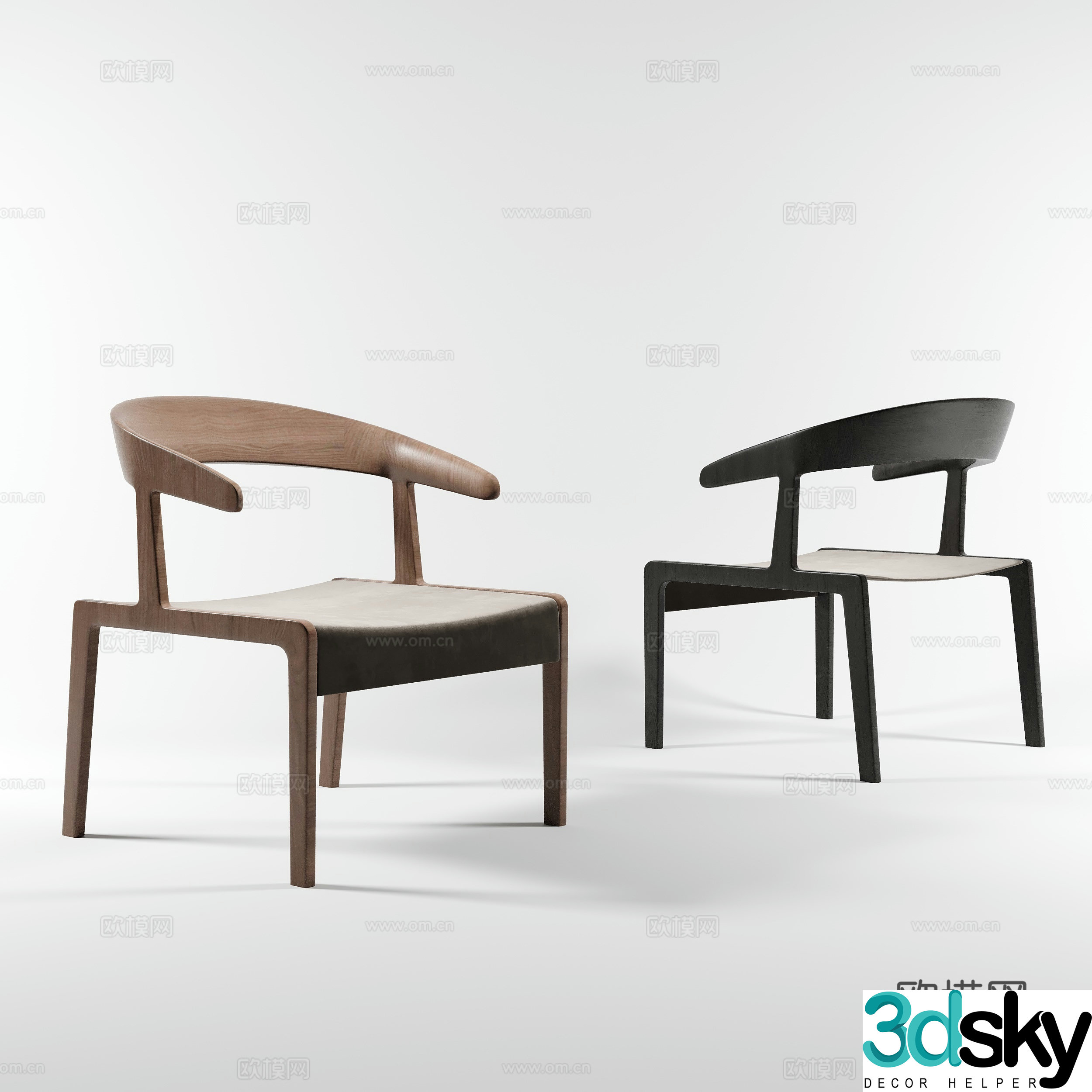 Modern chair single chair 3D model