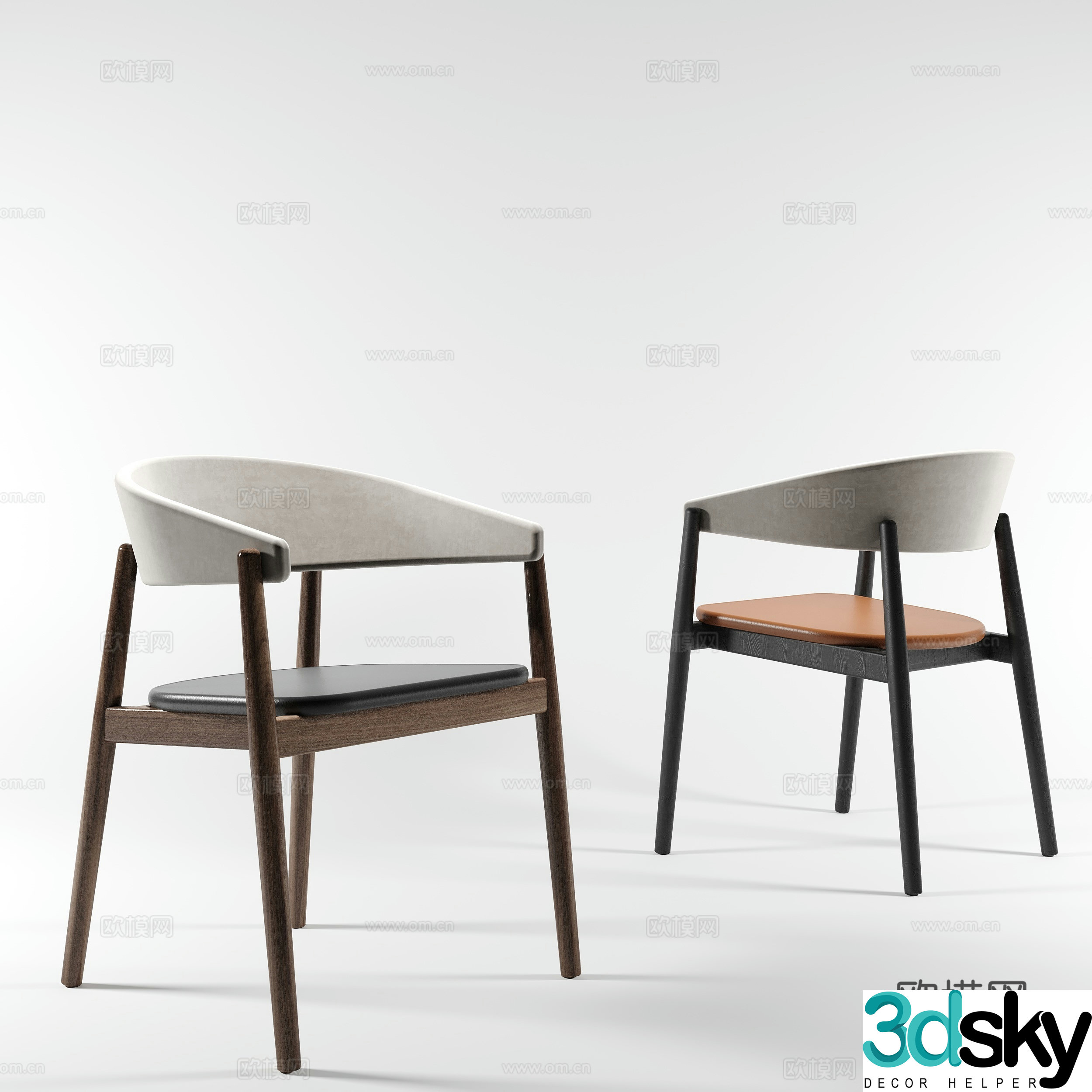 Modern chair single chair 3d model
