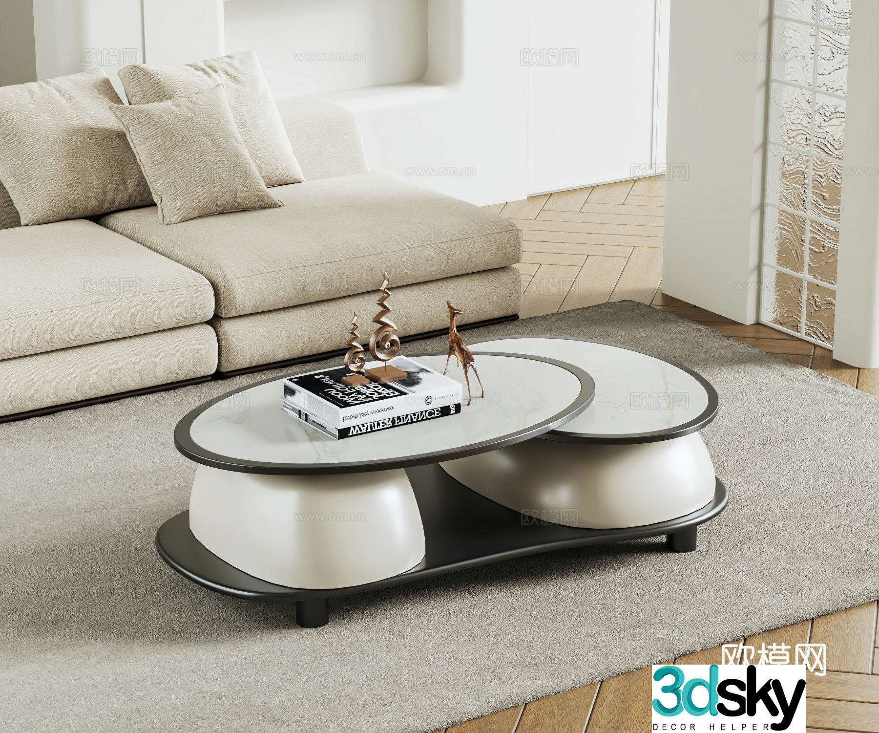 Modern coffee table 3d model