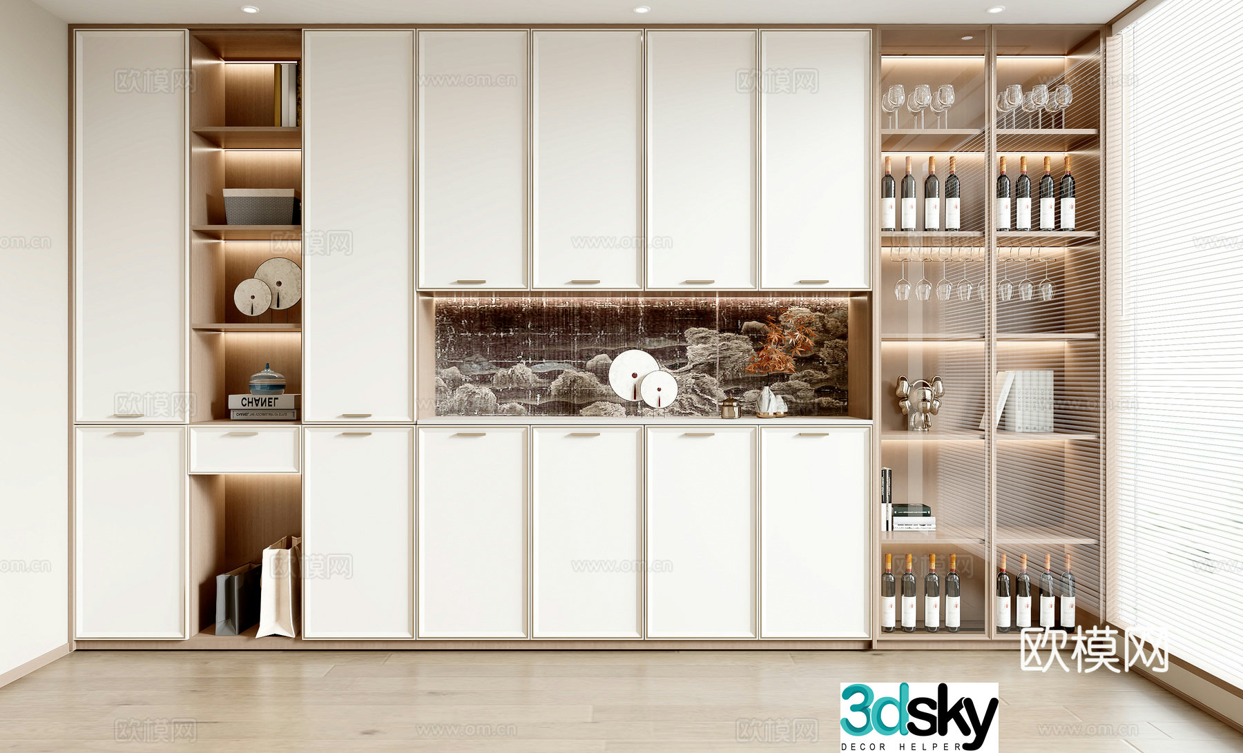 New Chinese wine cabinet 3D model