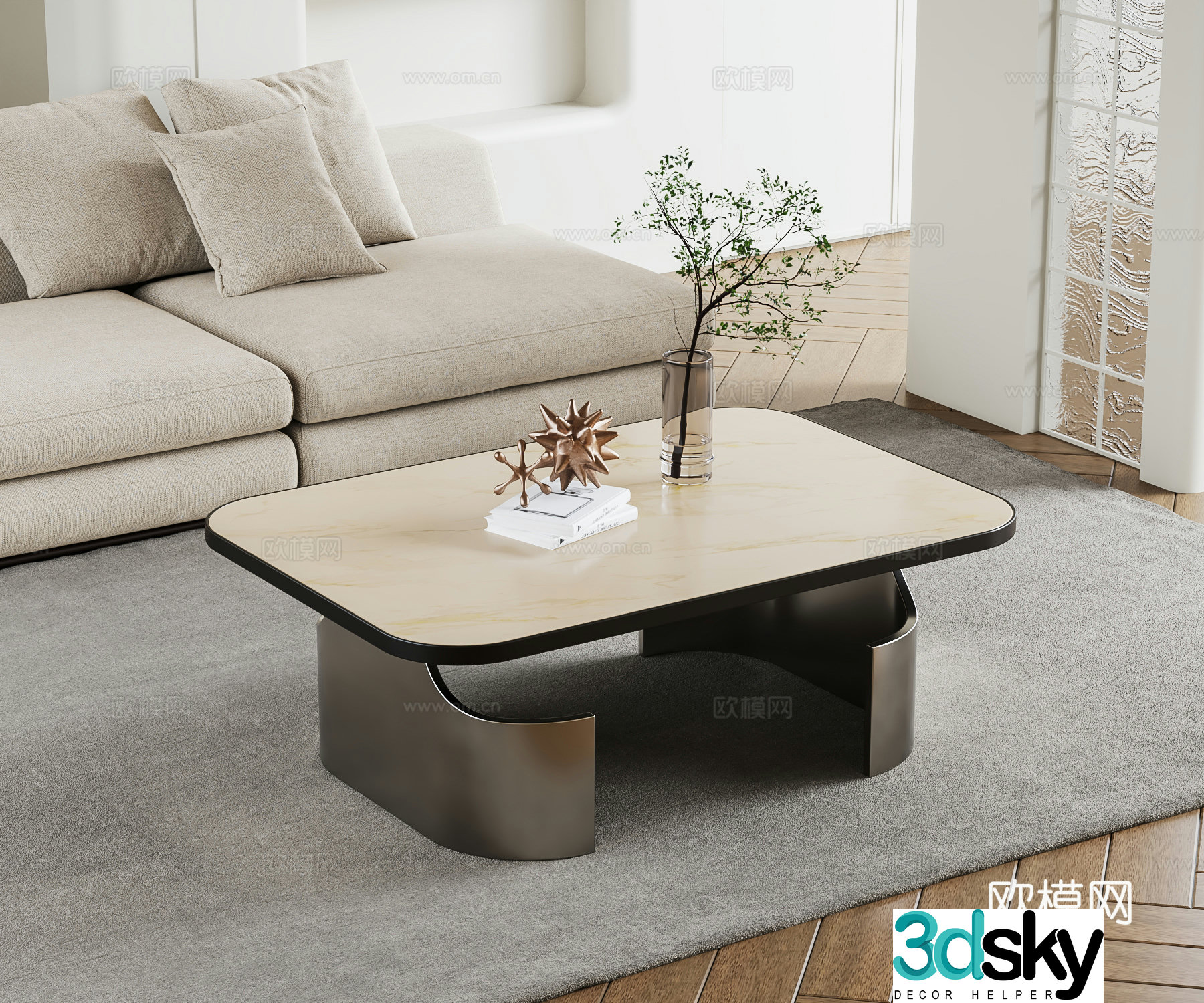 Modern coffee table 3d model