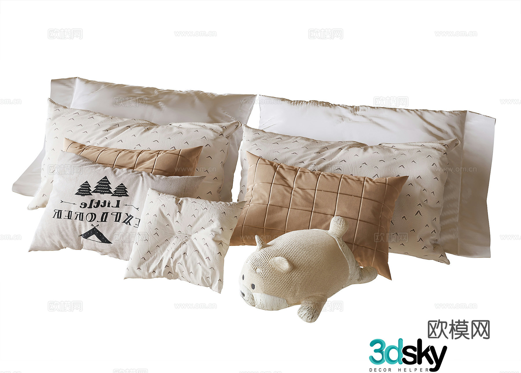 Modern children’s pillow 3d model