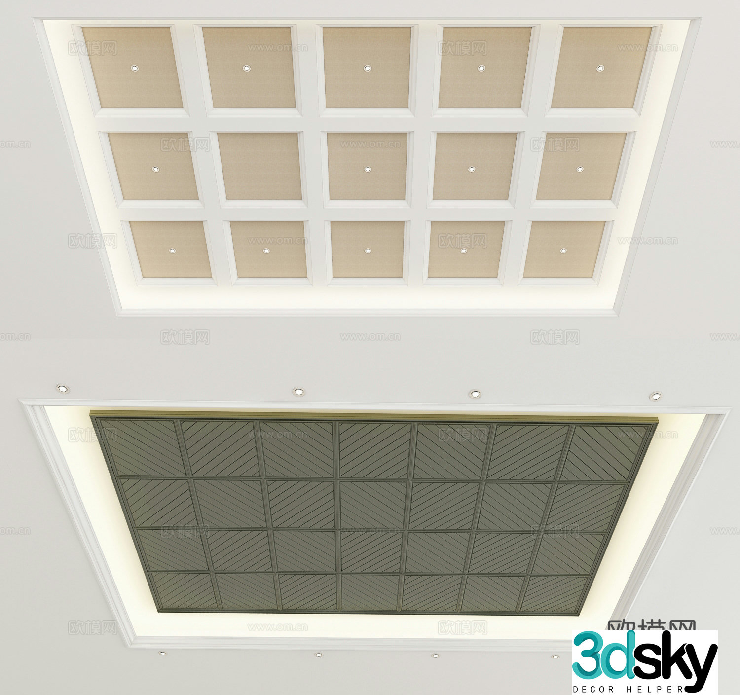 American ceiling 3d model