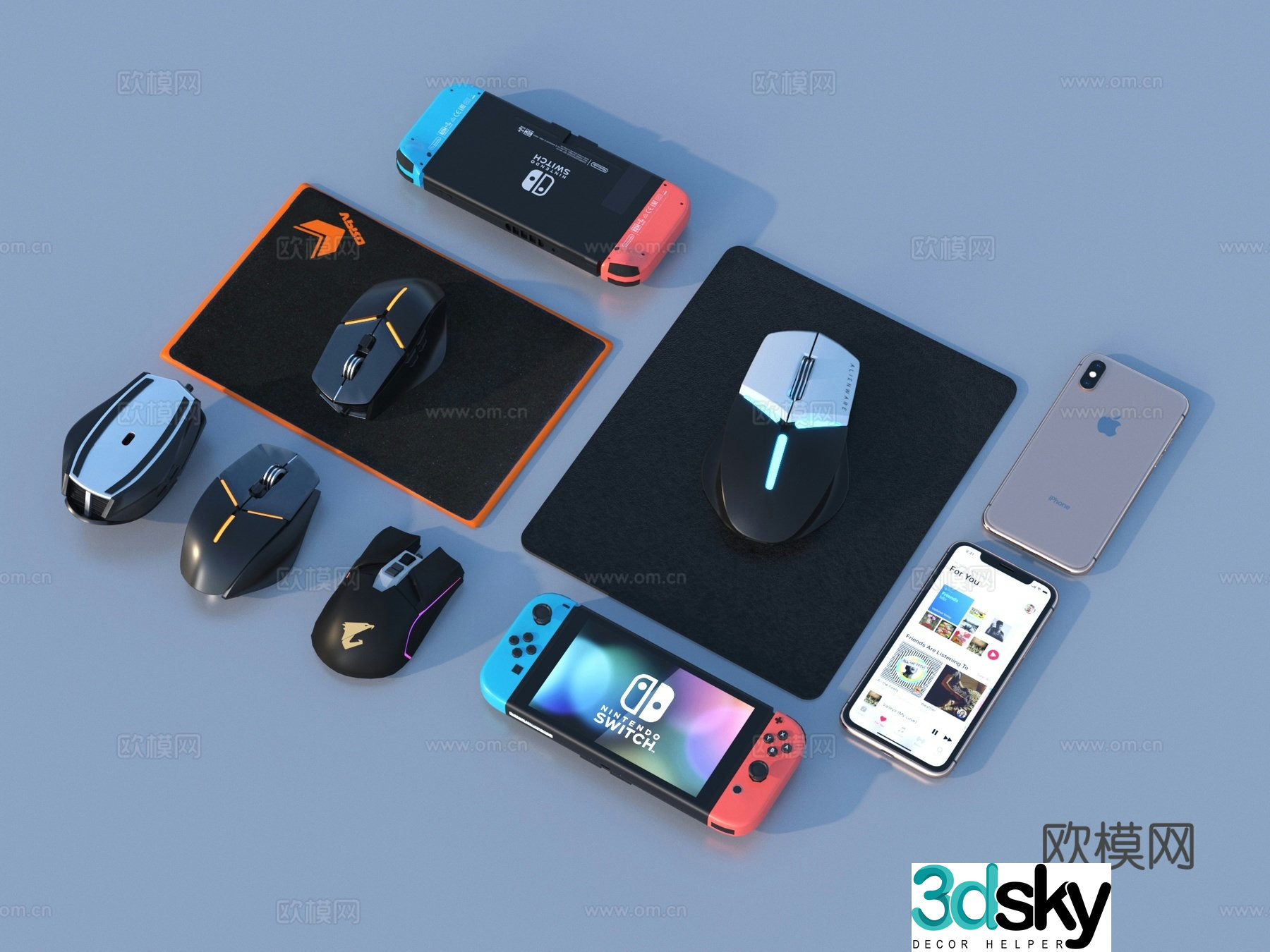 mouse mobile game console 3d model