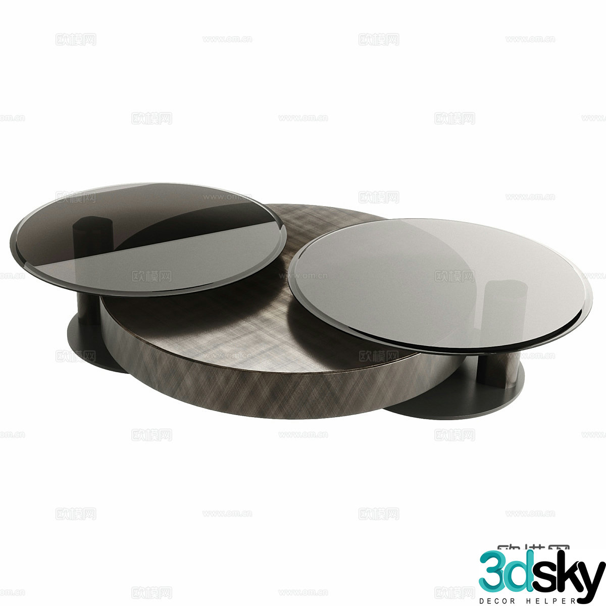 Modern mother-child coffee table 3d model