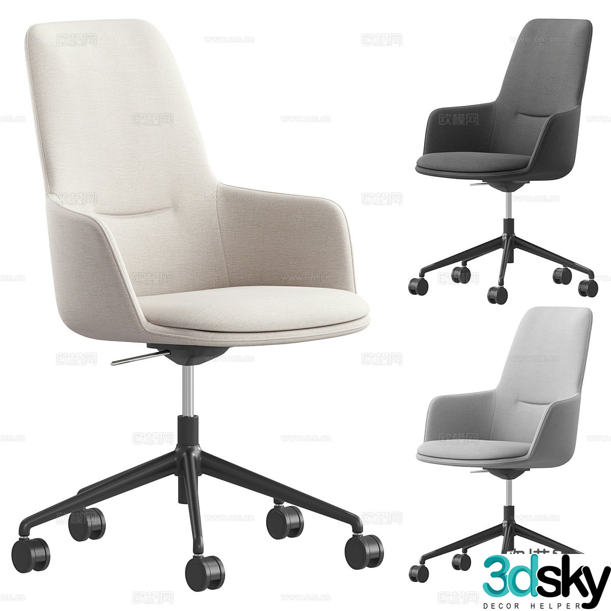 Modern office chair 3D model