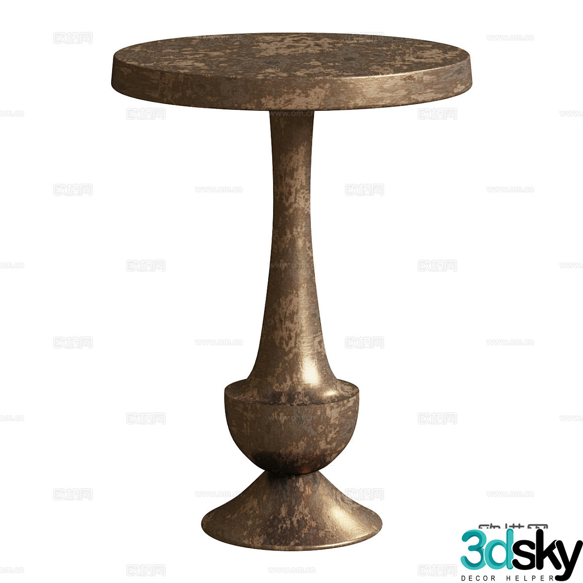 Middle-aged Ancient Angle Round 3D Model