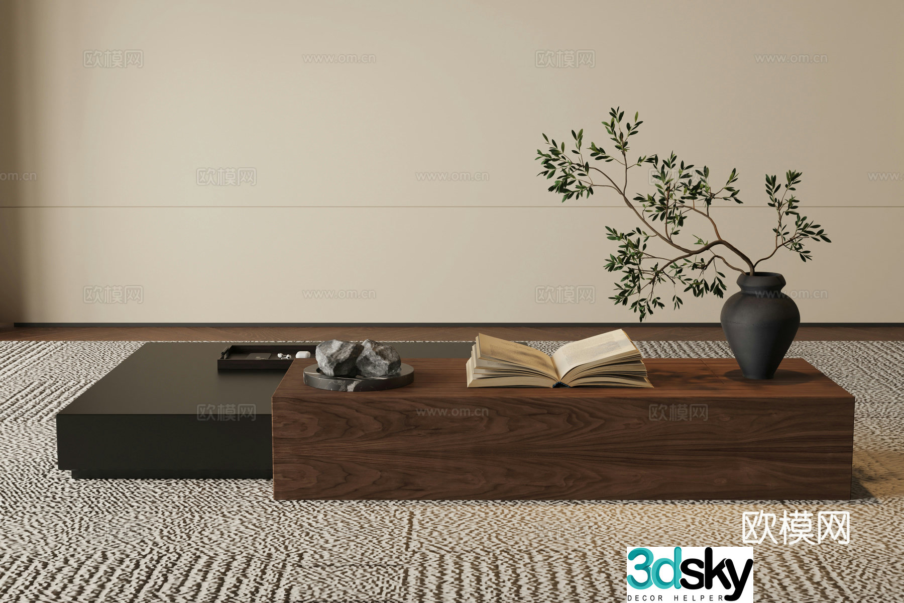New Chinese coffee table 3D model