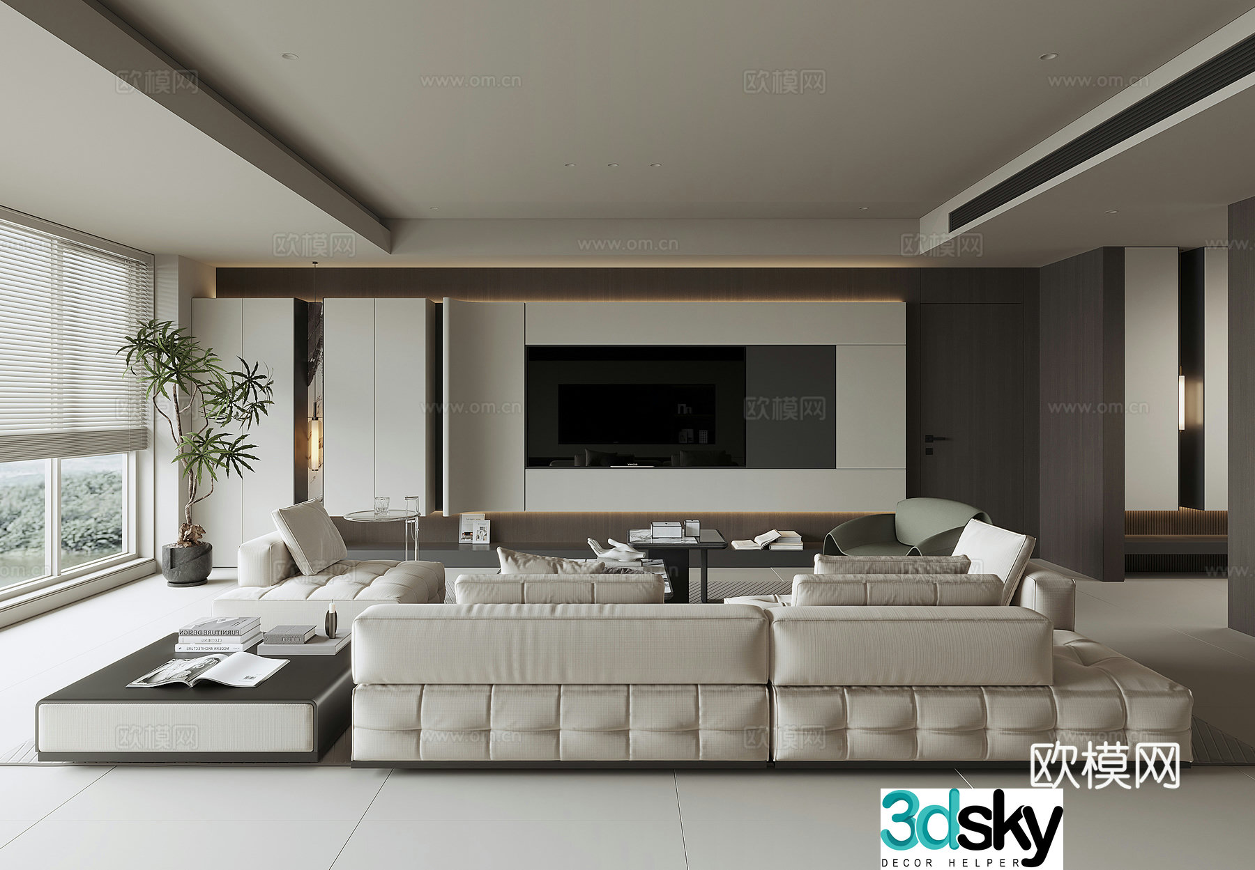 Modern living room 3D model