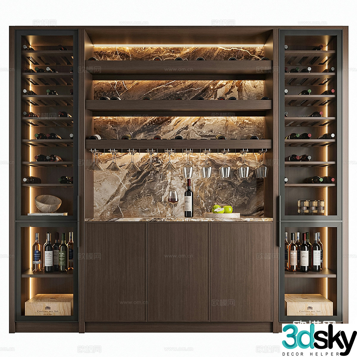 New Chinese wine cabinet 3D model
