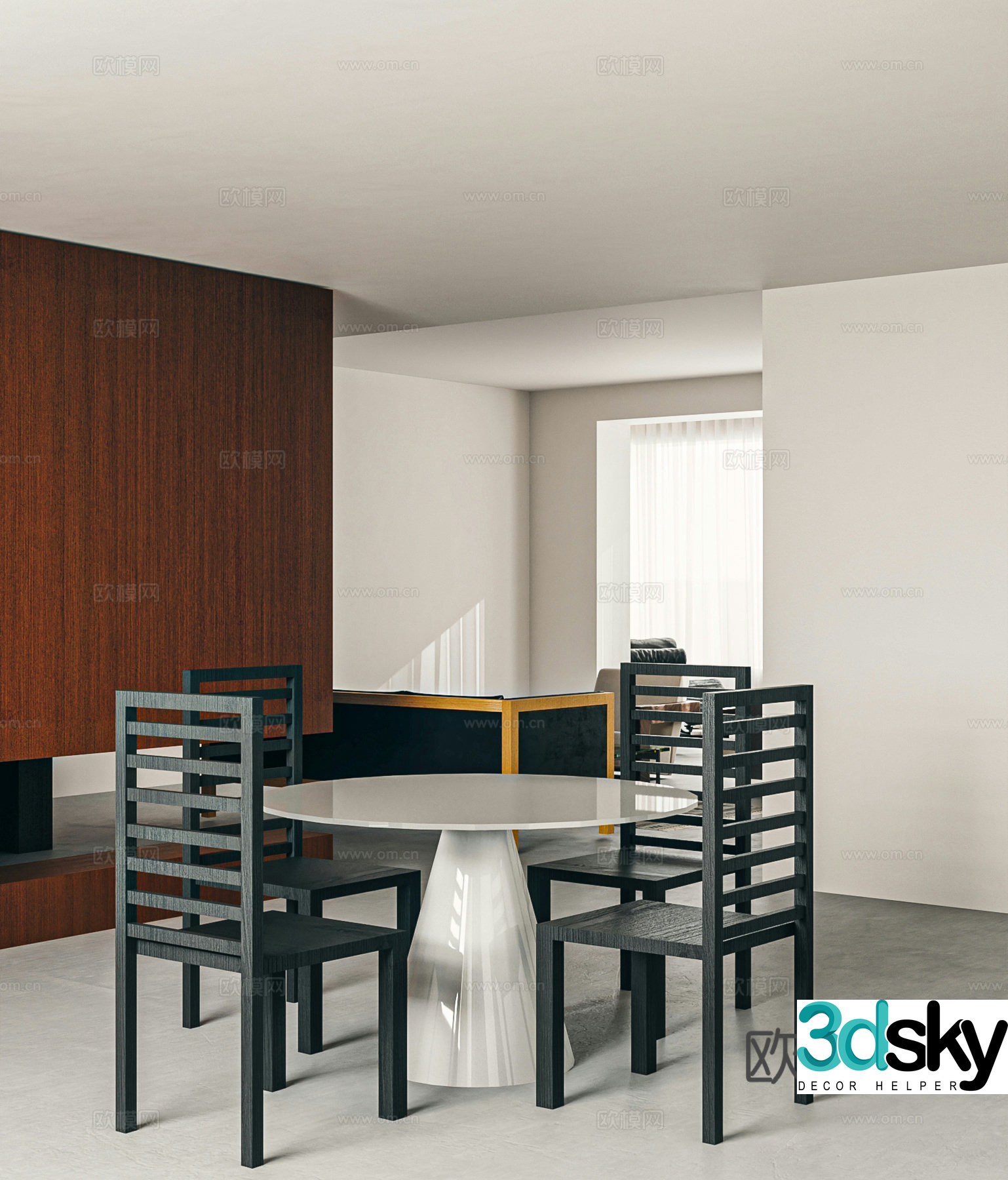 3D model of medieval restaurant