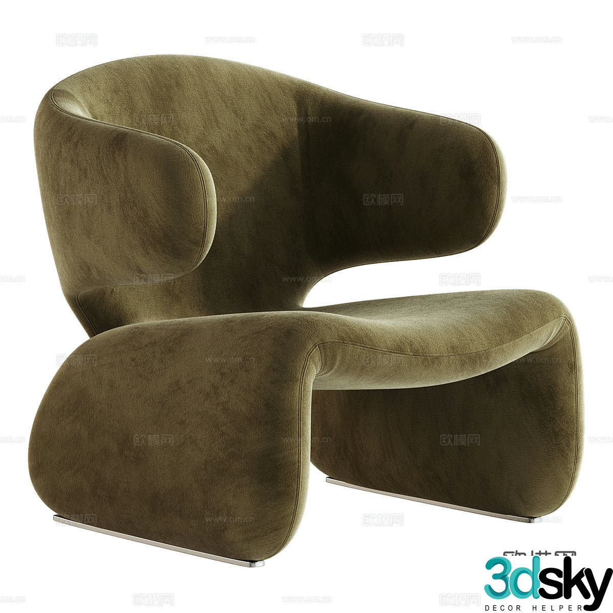 Modern lounge chair armchair 3d model