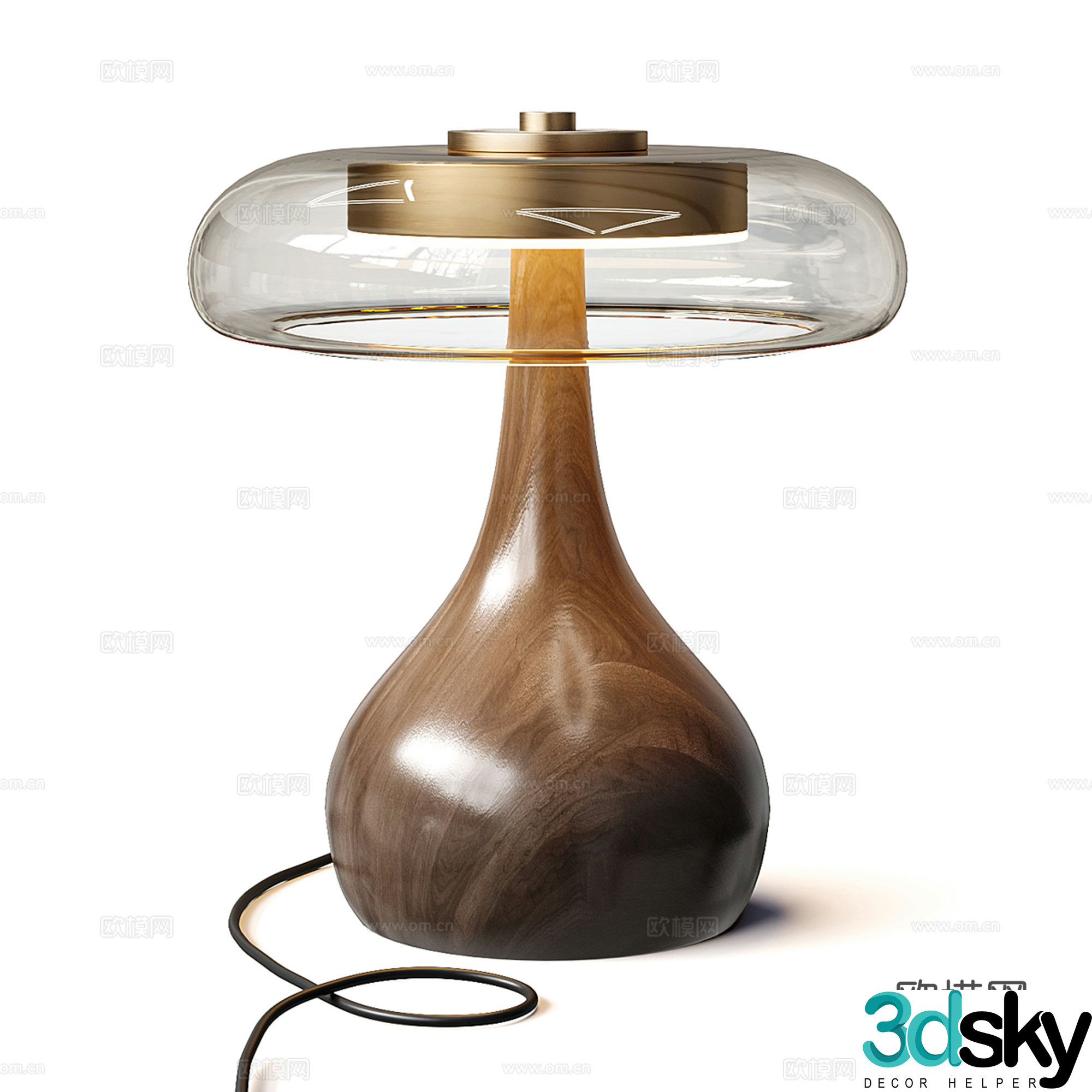 3D model of medieval style table lamp