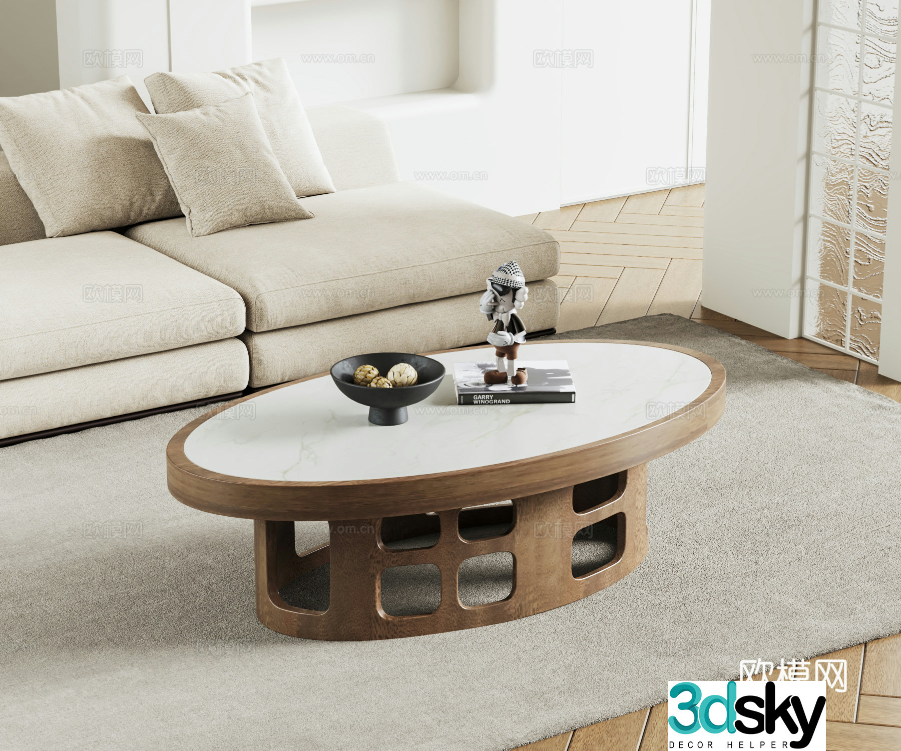Modern coffee table 3d model