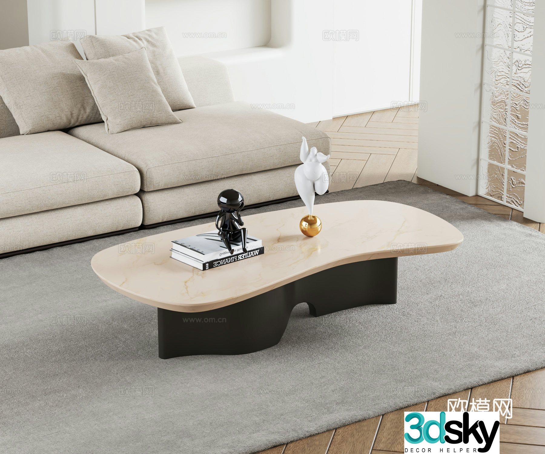 Modern coffee table 3d model