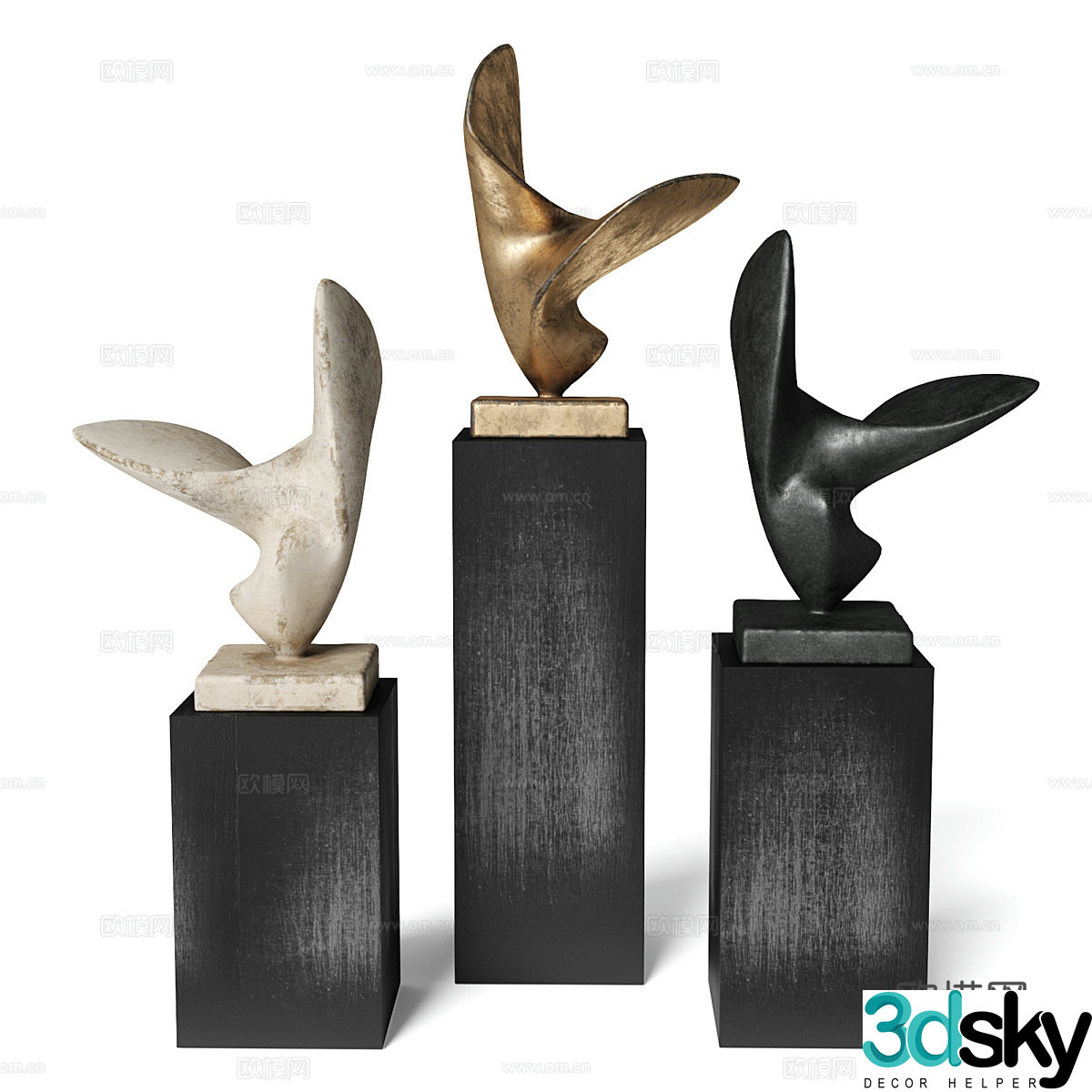 New Chinese sculpture ornaments 3D model