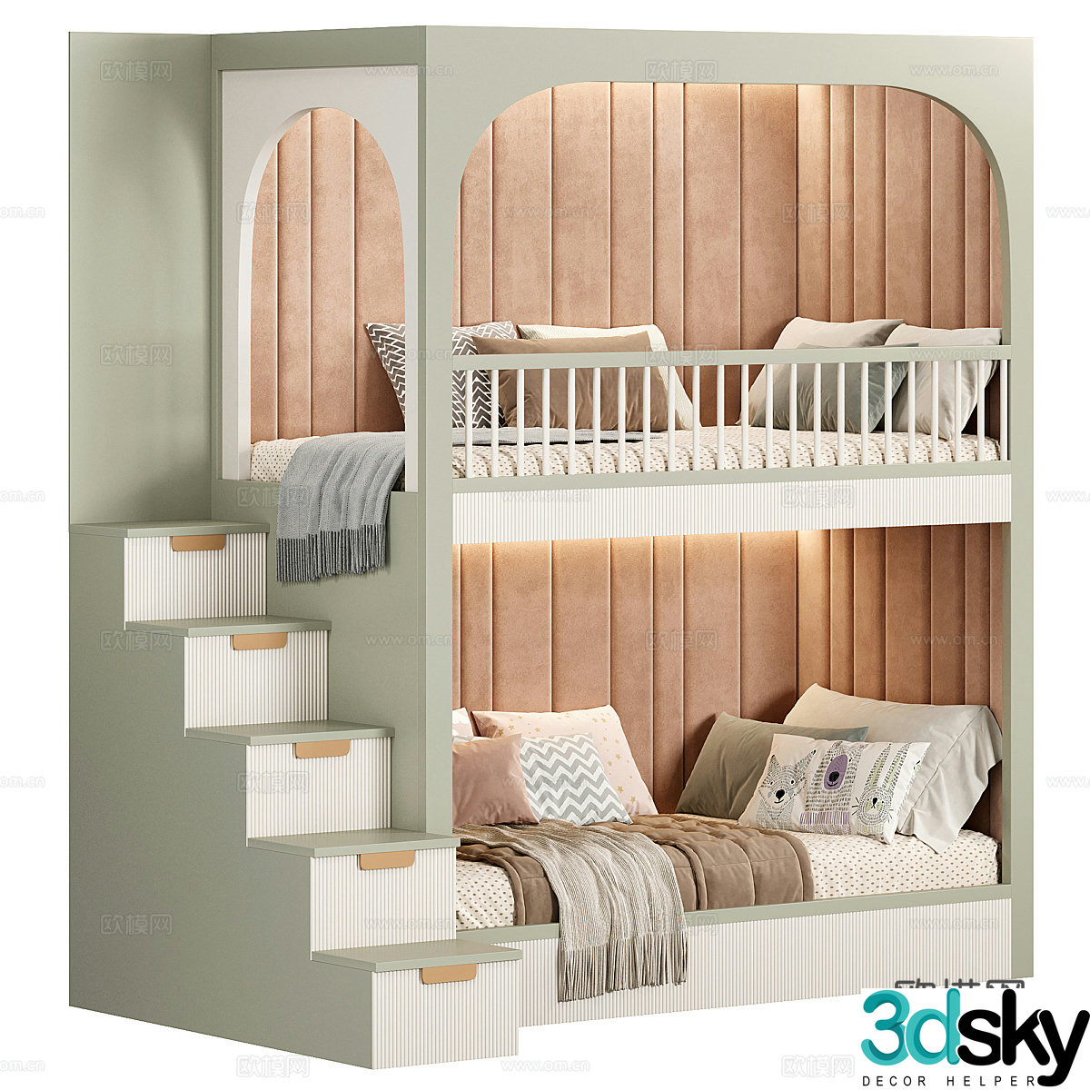 Modern children’s bed 3d model
