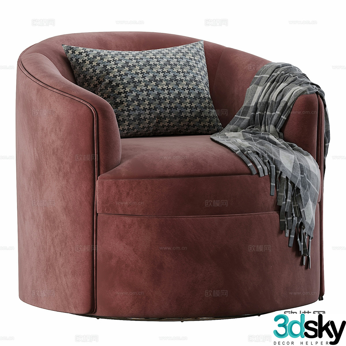 Modern single sofa casual sofa 3d model