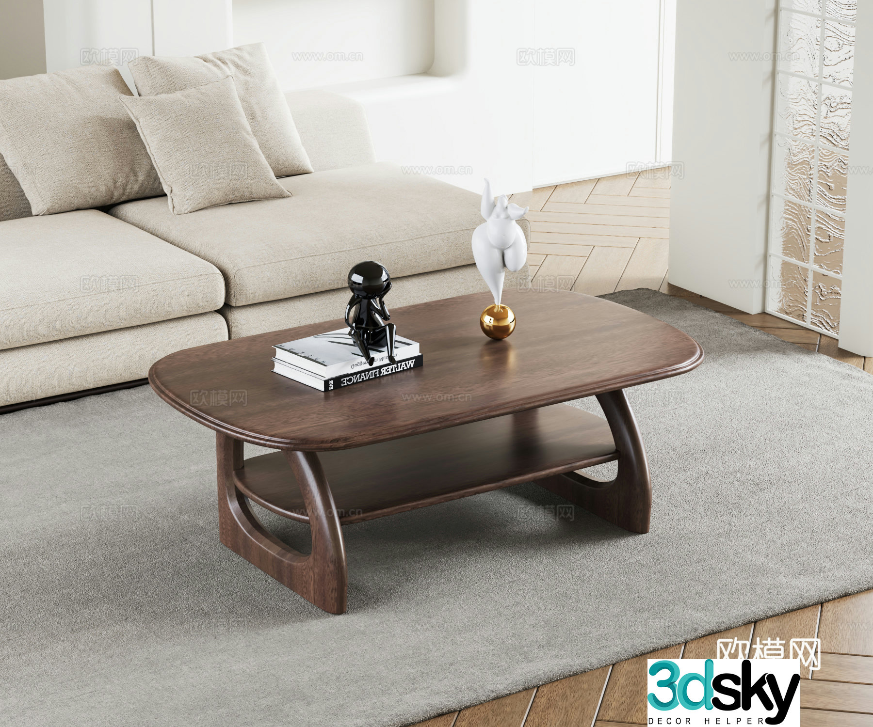 Modern coffee table 3d model