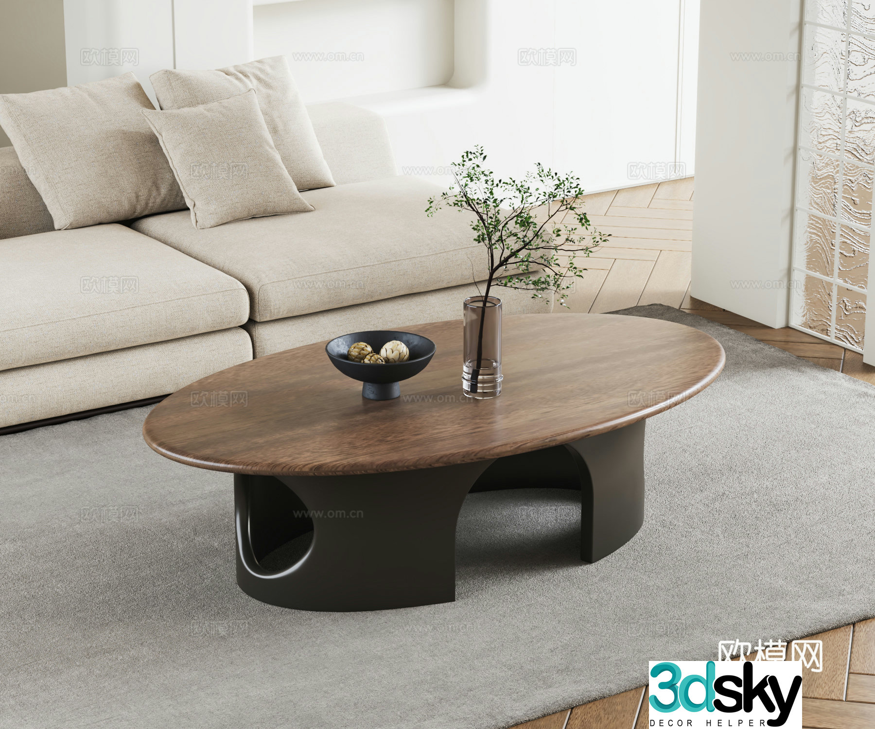 Modern coffee table 3D model