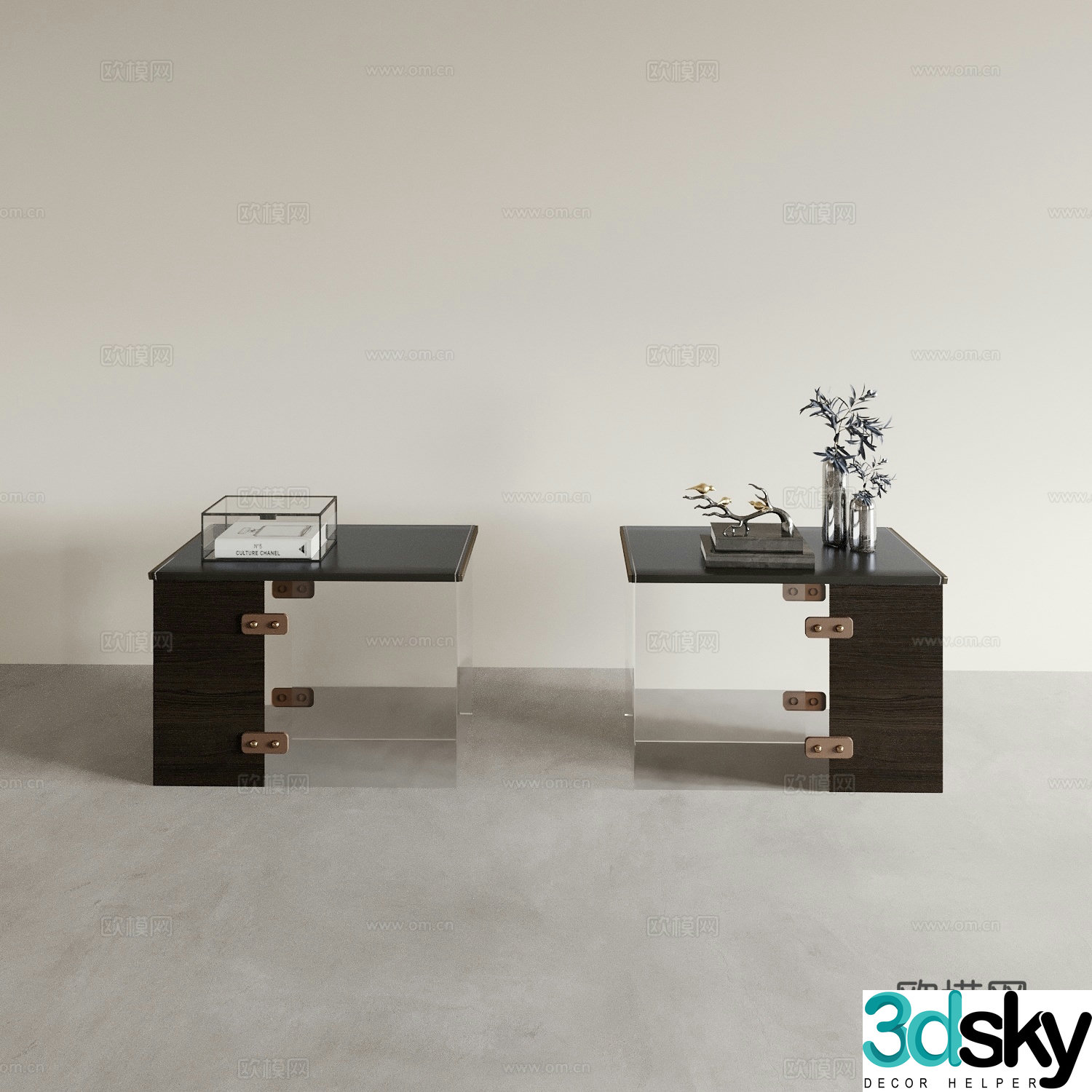 Modern bedside table 3d model