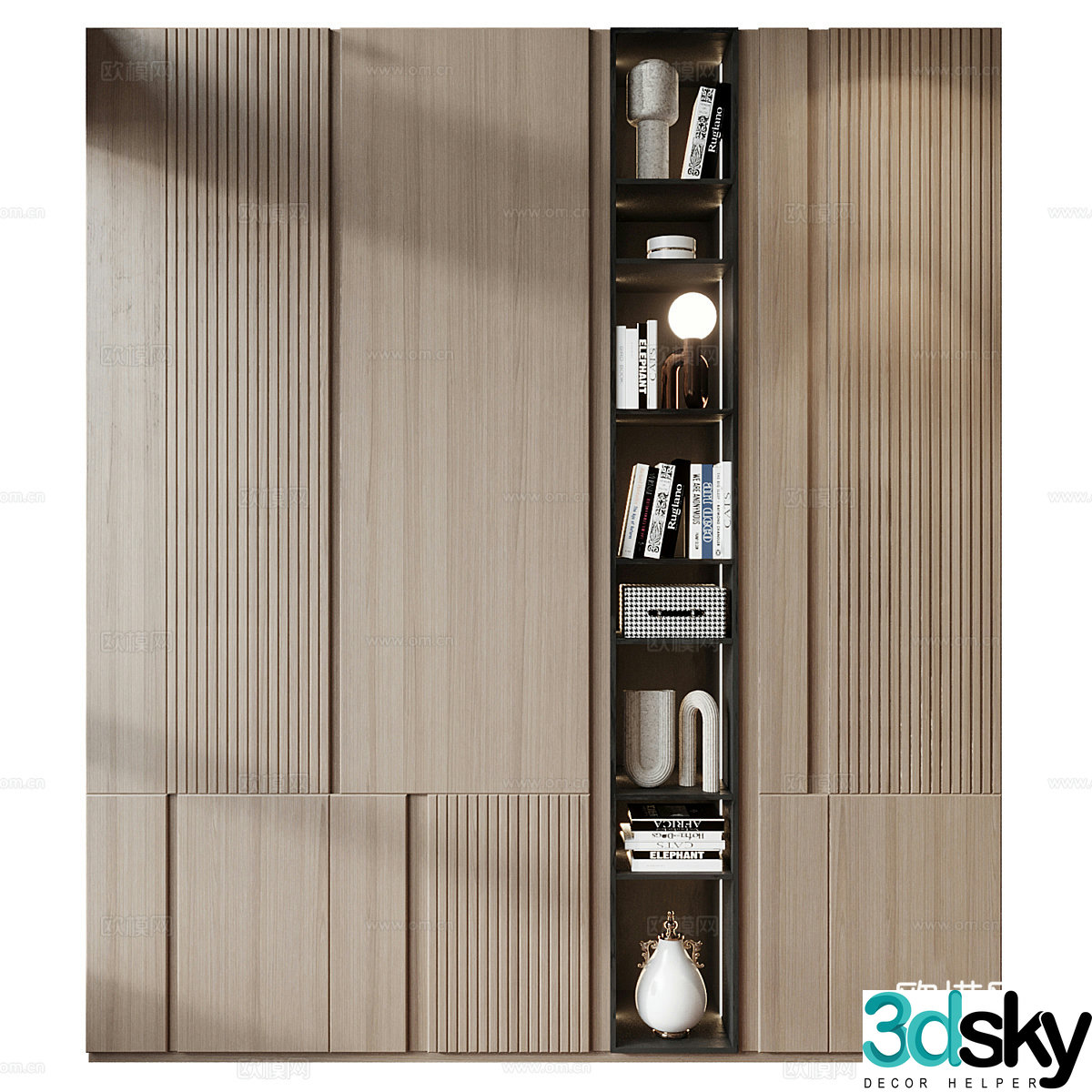 New Chinese style wardrobe 3D model