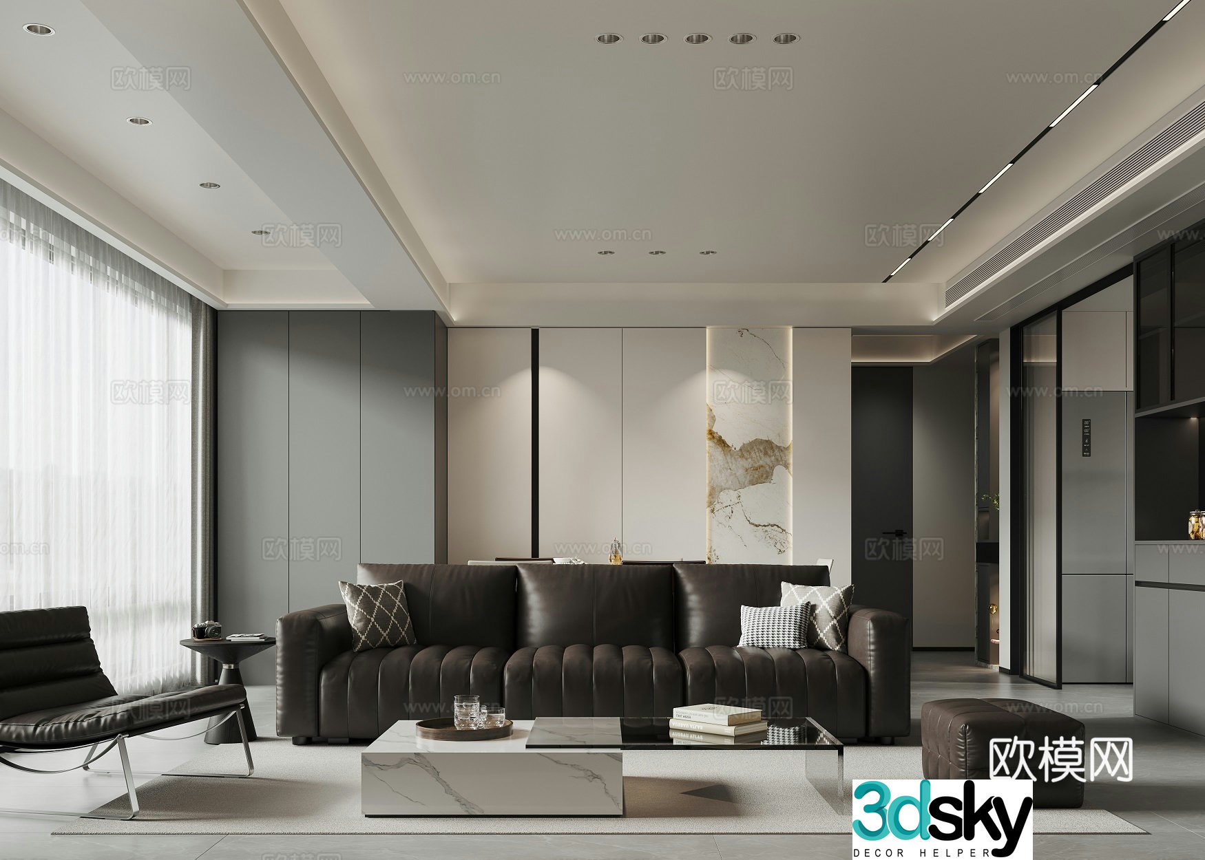 Modern living room 3d model
