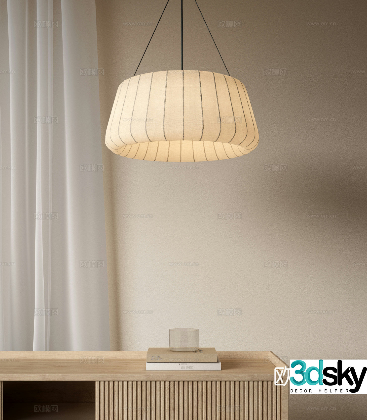 Wasabi Chandelier Restaurant Chandelier Paper Chandelier Art Chandelier 3D Model