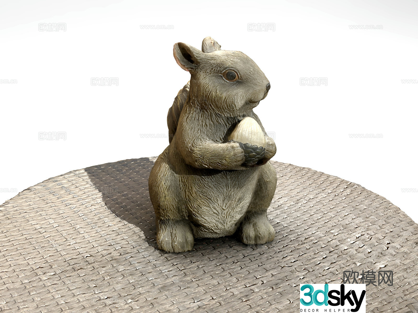 Animal Reptile Squirrel Pine Nuts Squirrel Sculpture 3d Model