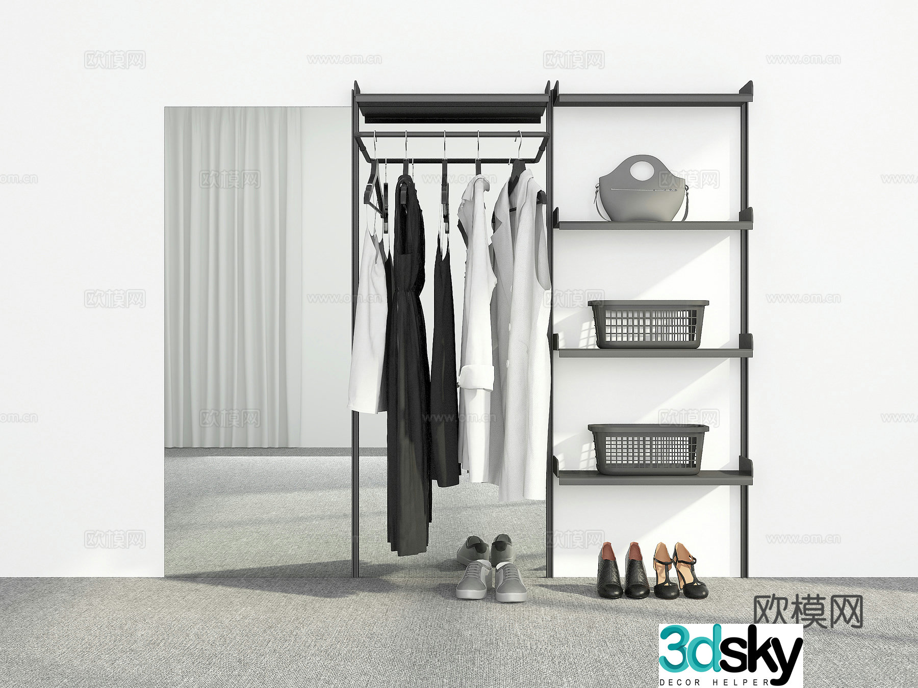 Modern simple hanger 3d model