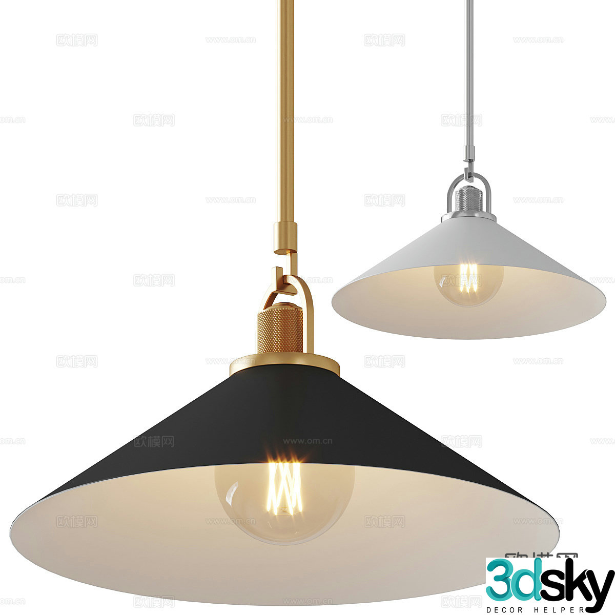 Modern craft chandelier 3d model