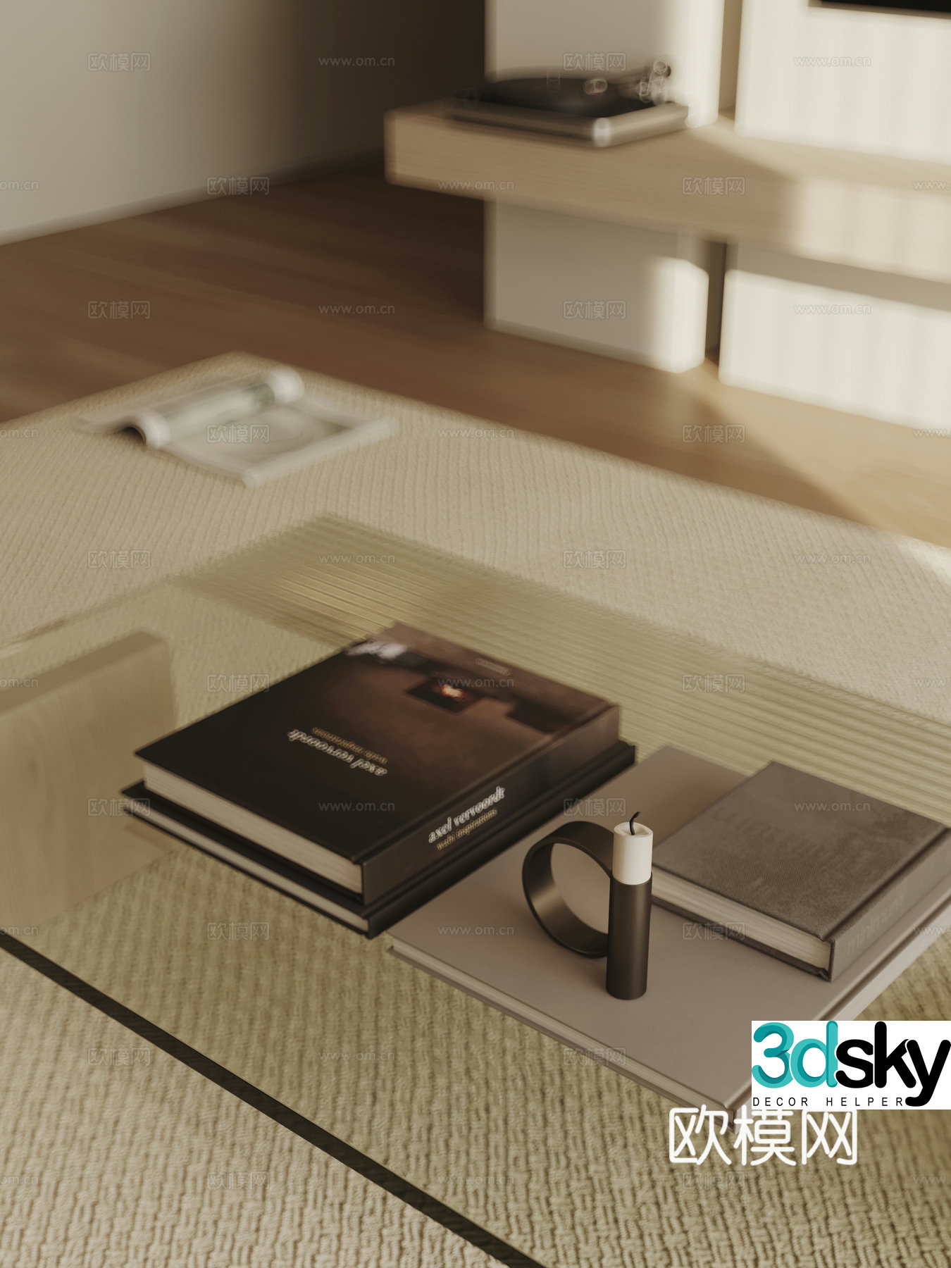Modern Books Books Ornaments 3d Model