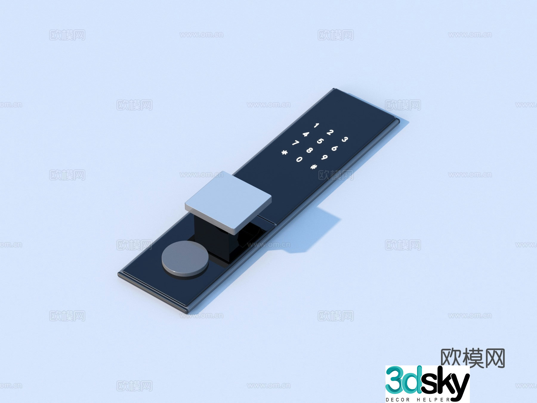 Smart lock Fingerprint lock Password lock 3d model
