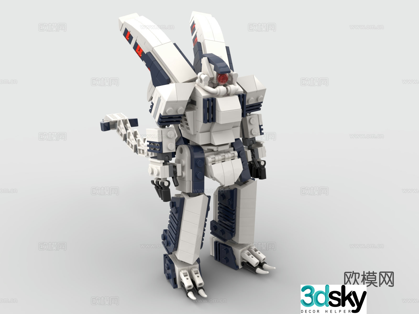 Lego Lego toy building block combat robot Gundam Mermid 3D model