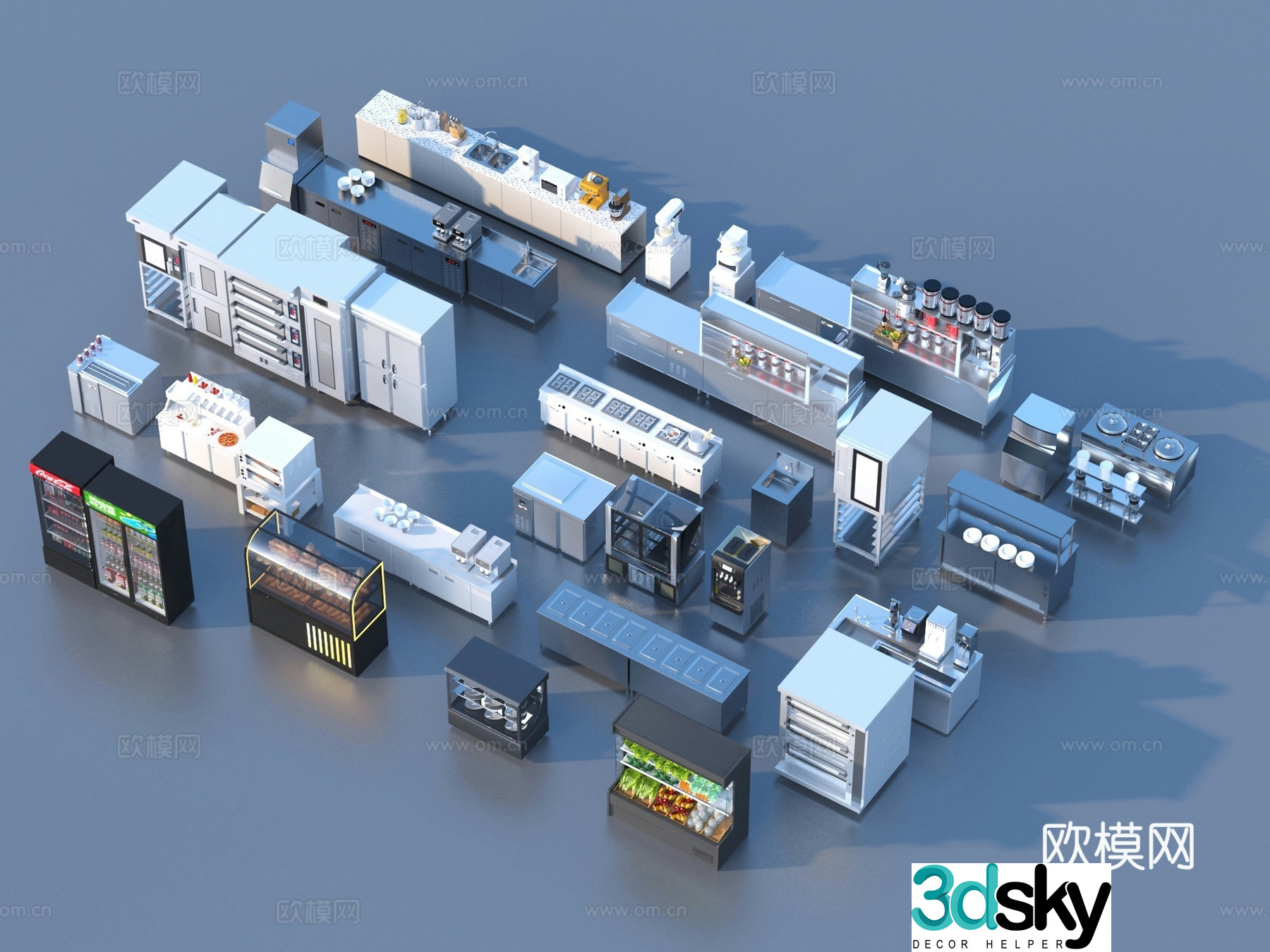 Kitchen supplies kitchen equipment 3d model