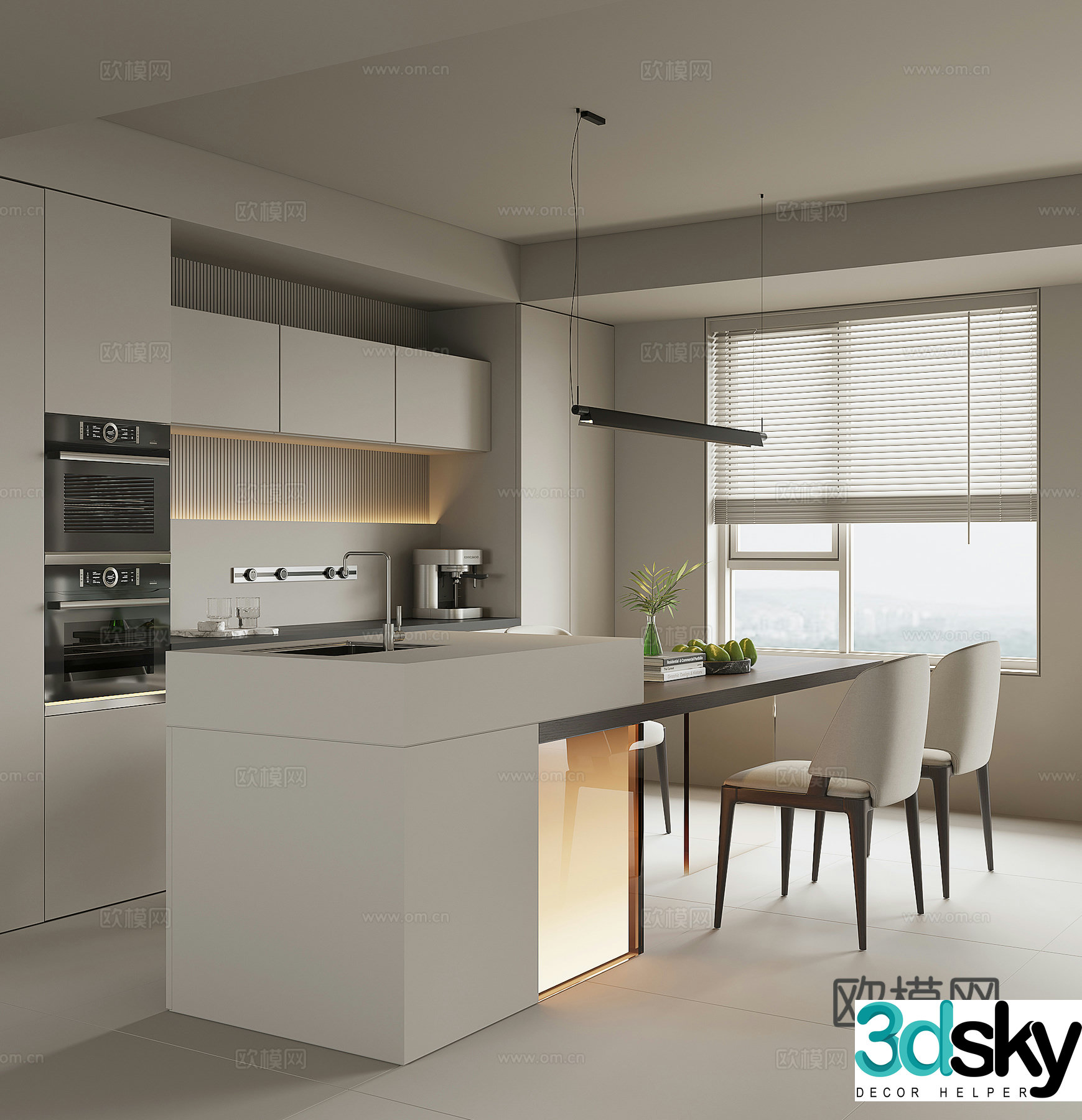 Modern Nakajima Restaurant 3D Model