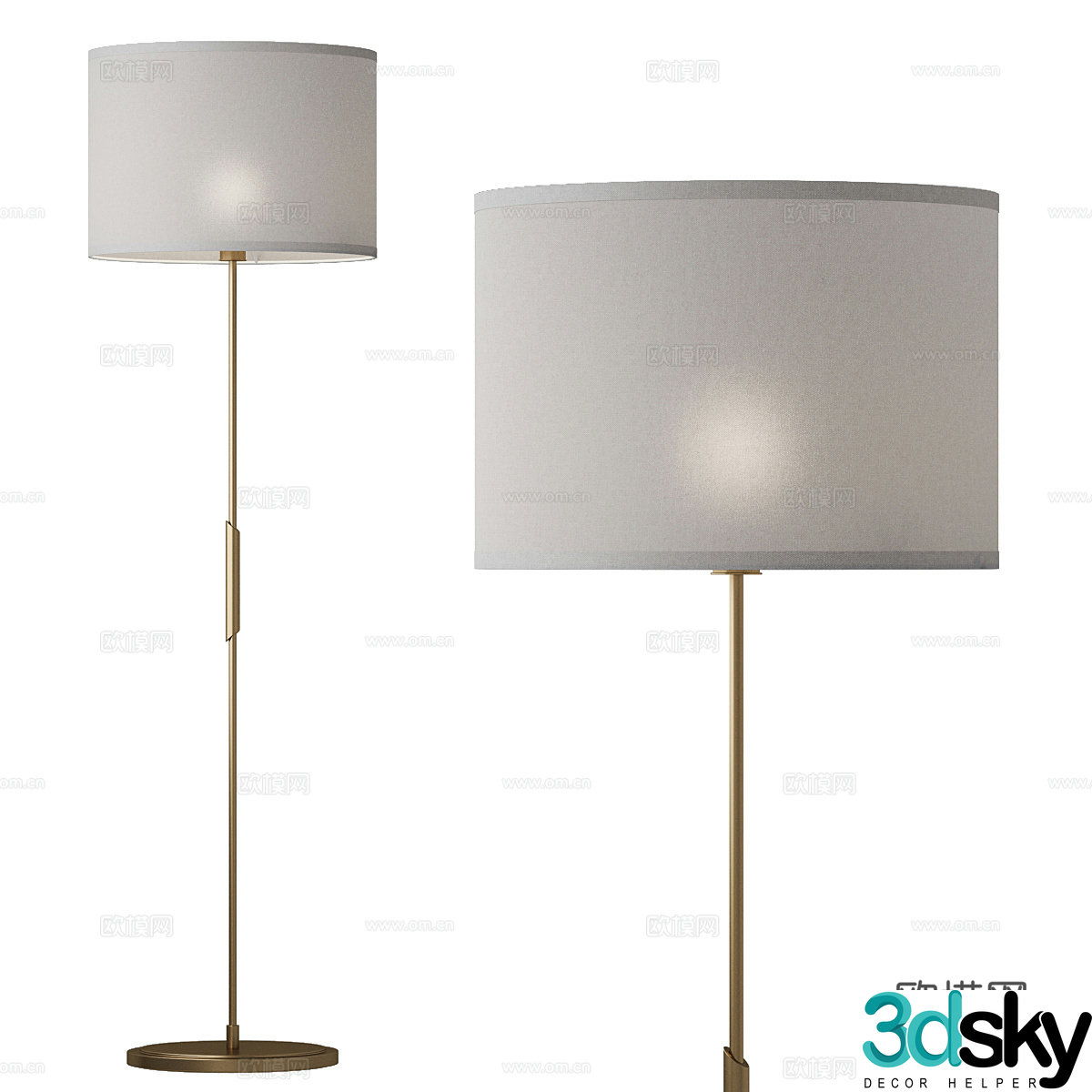 New Chinese floor lamp 3D model